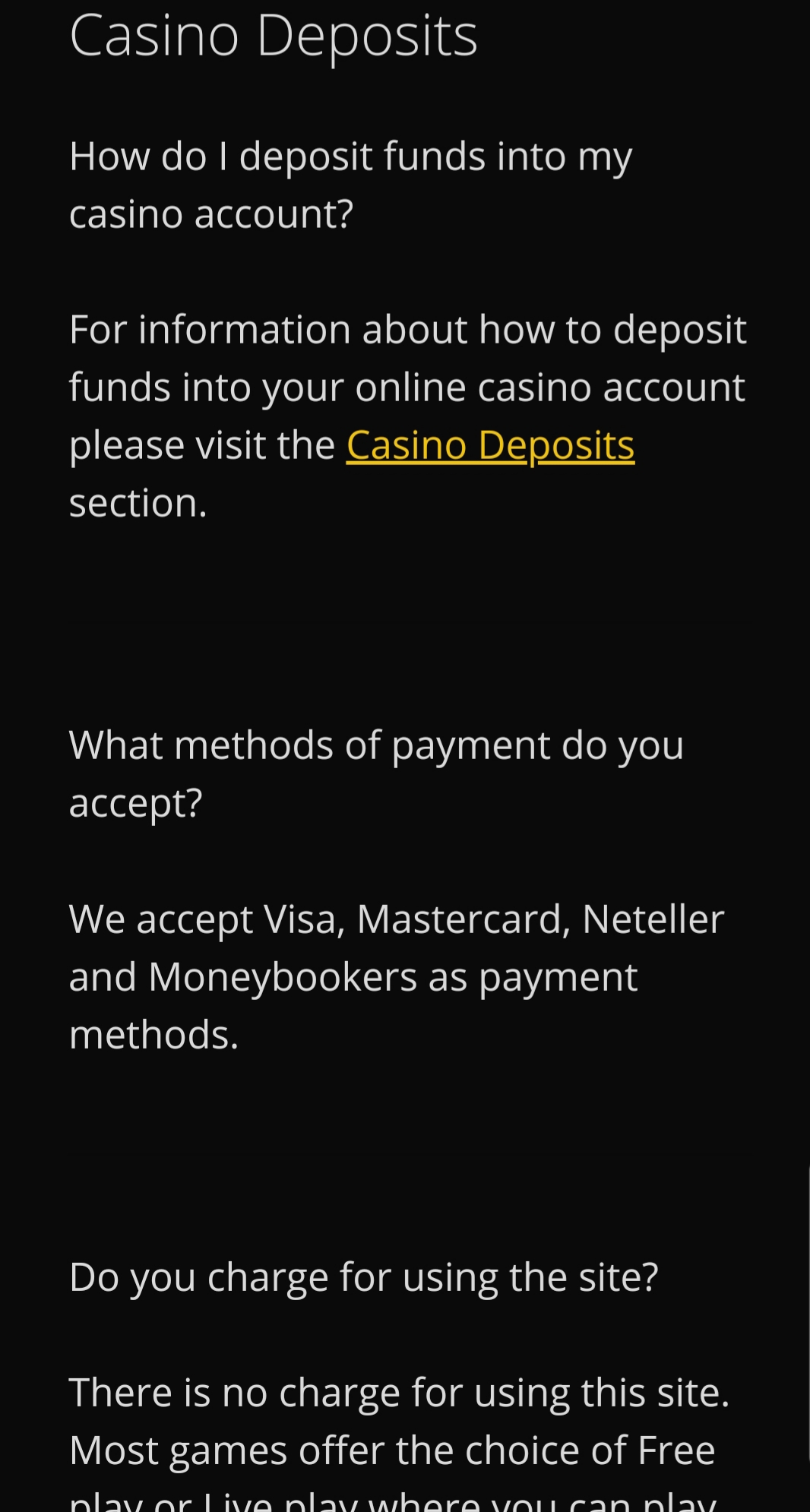 All Time Casino Mobile Payment Methods Review