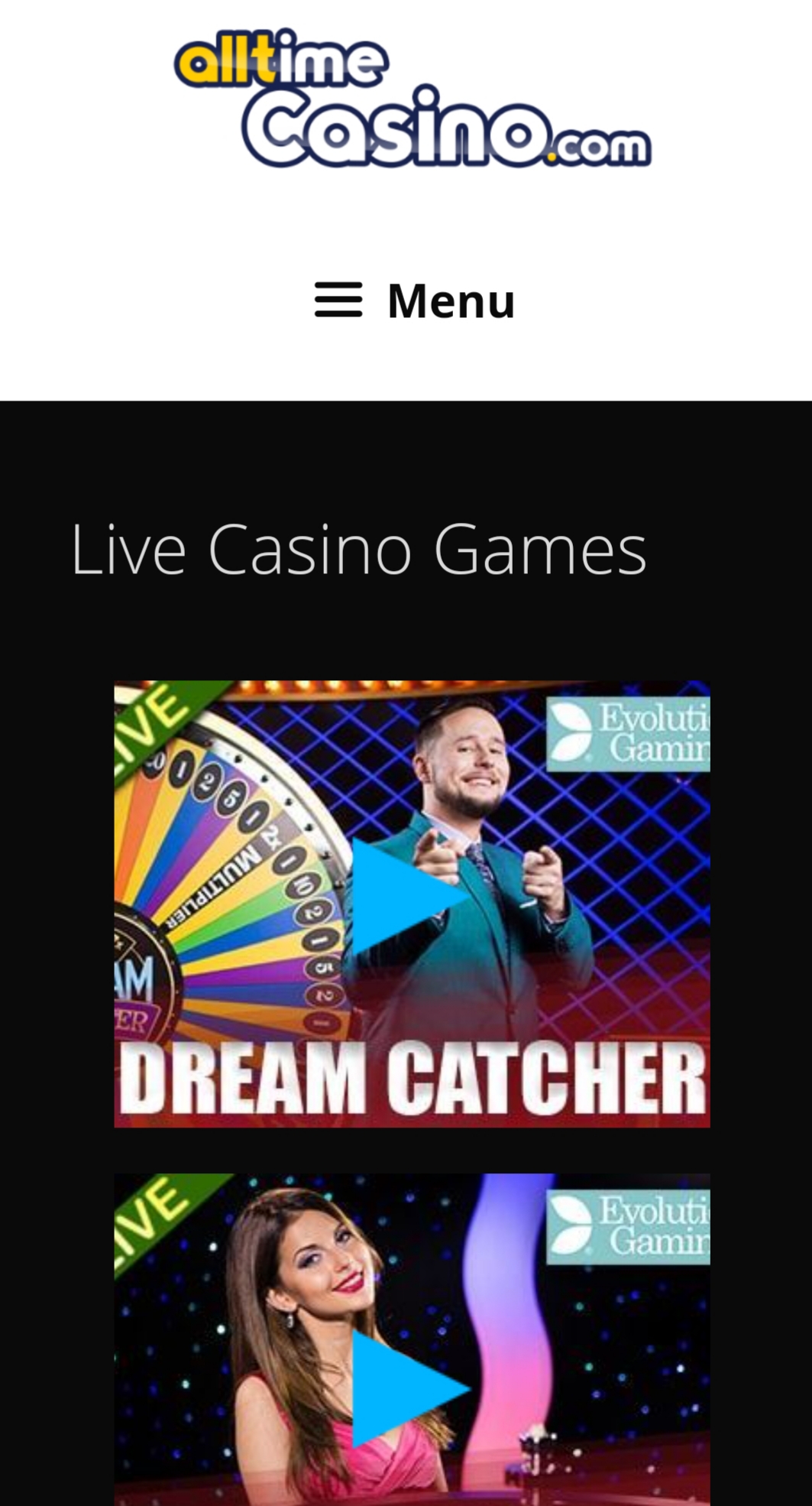 All Time Casino Mobile Live Dealer Games Review