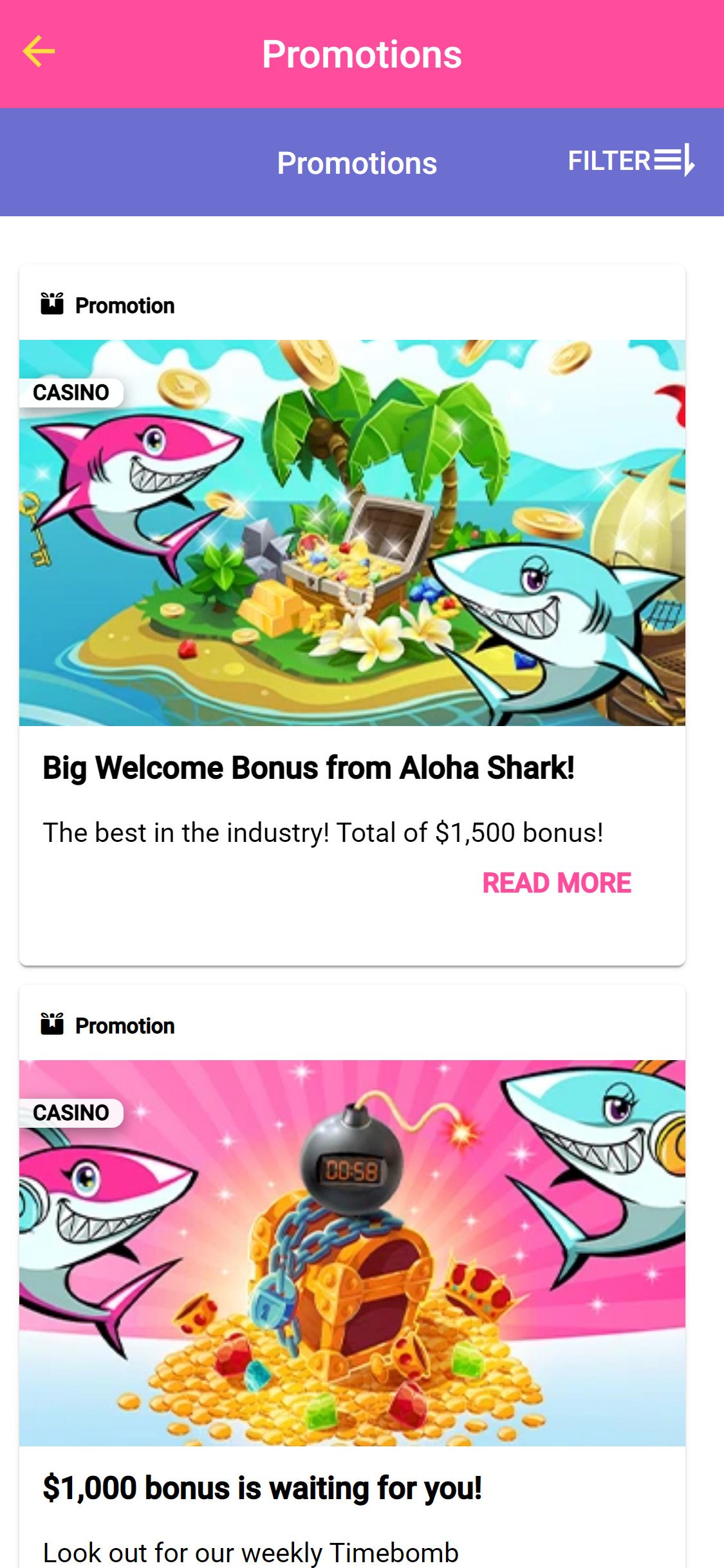 Aloha Shark Casino Mobile No Deposit Bonus Review