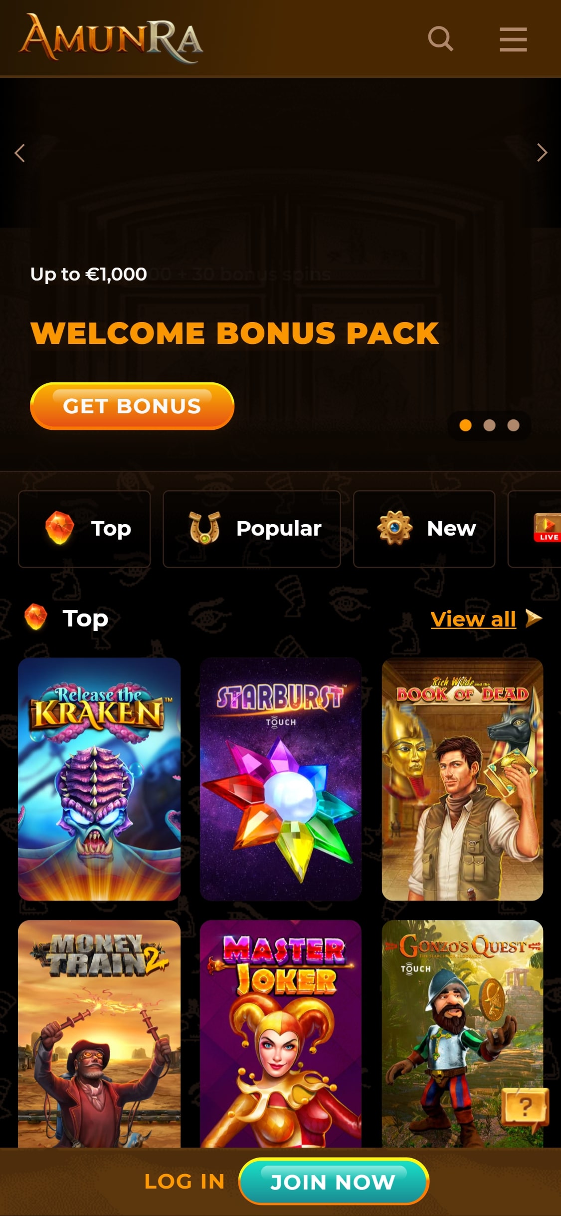 Amunra Casino Mobile Review