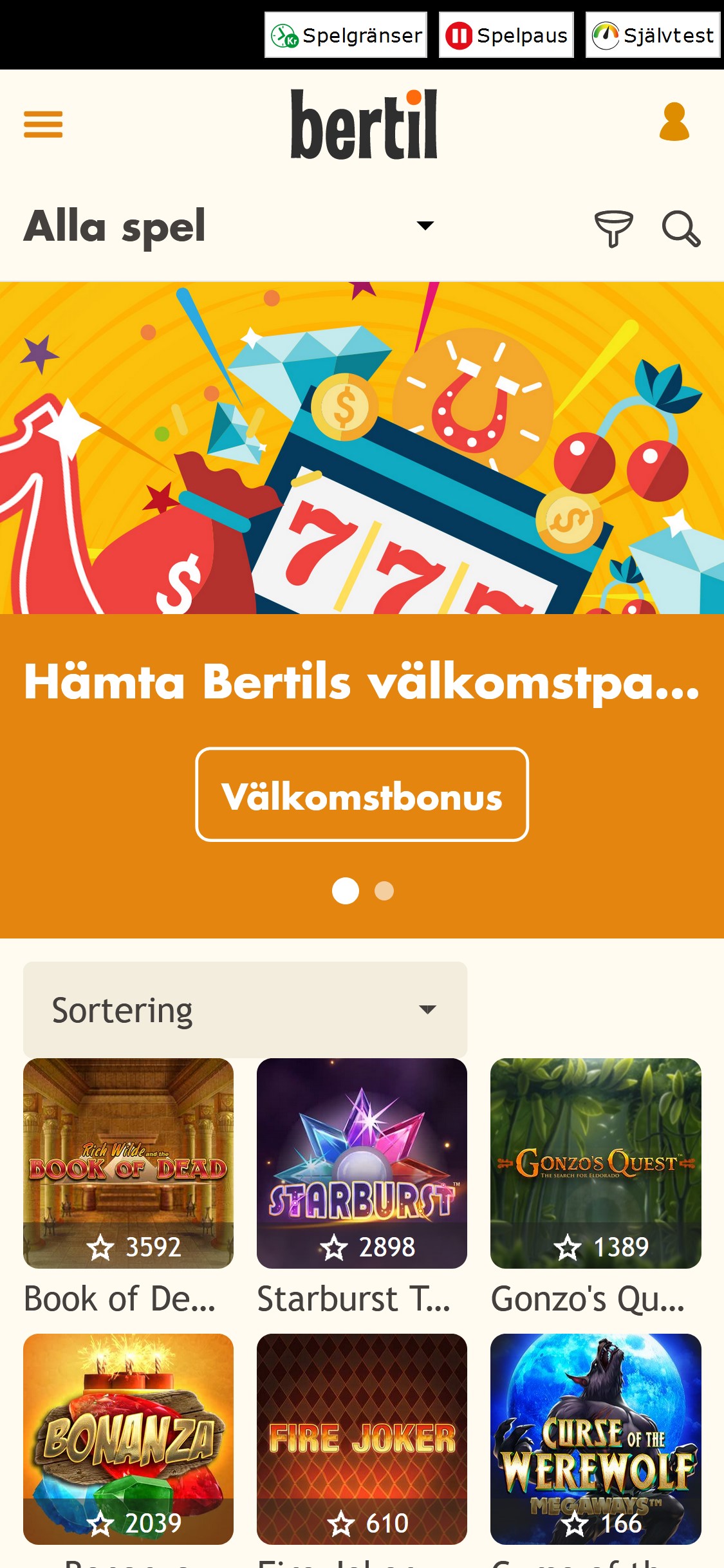 Bertil Casino Mobile Review