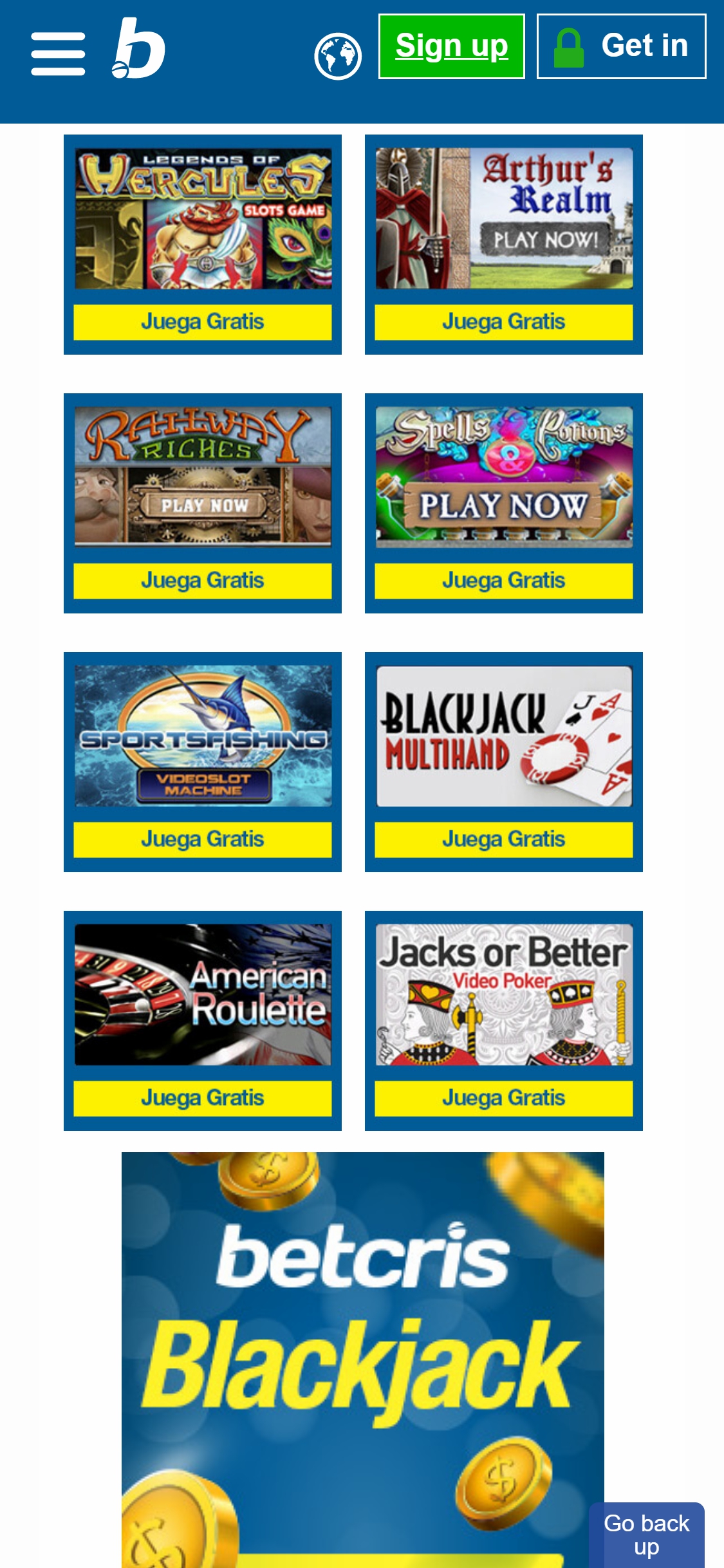 Betcris Casino Mobile Games Review