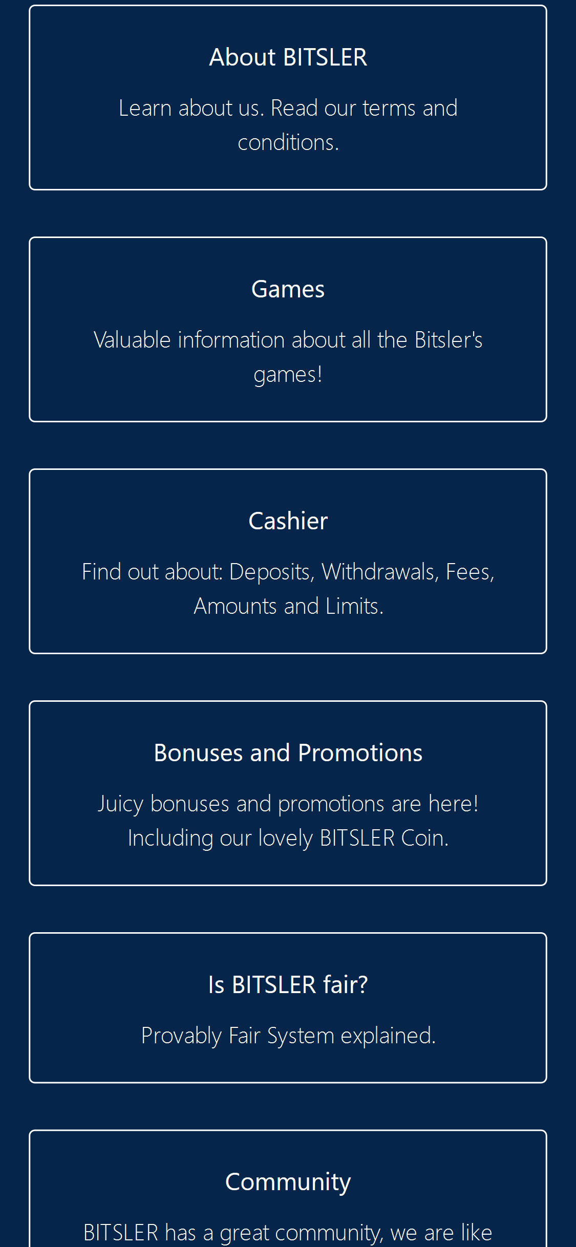 Bitsler Casino Mobile Support Review