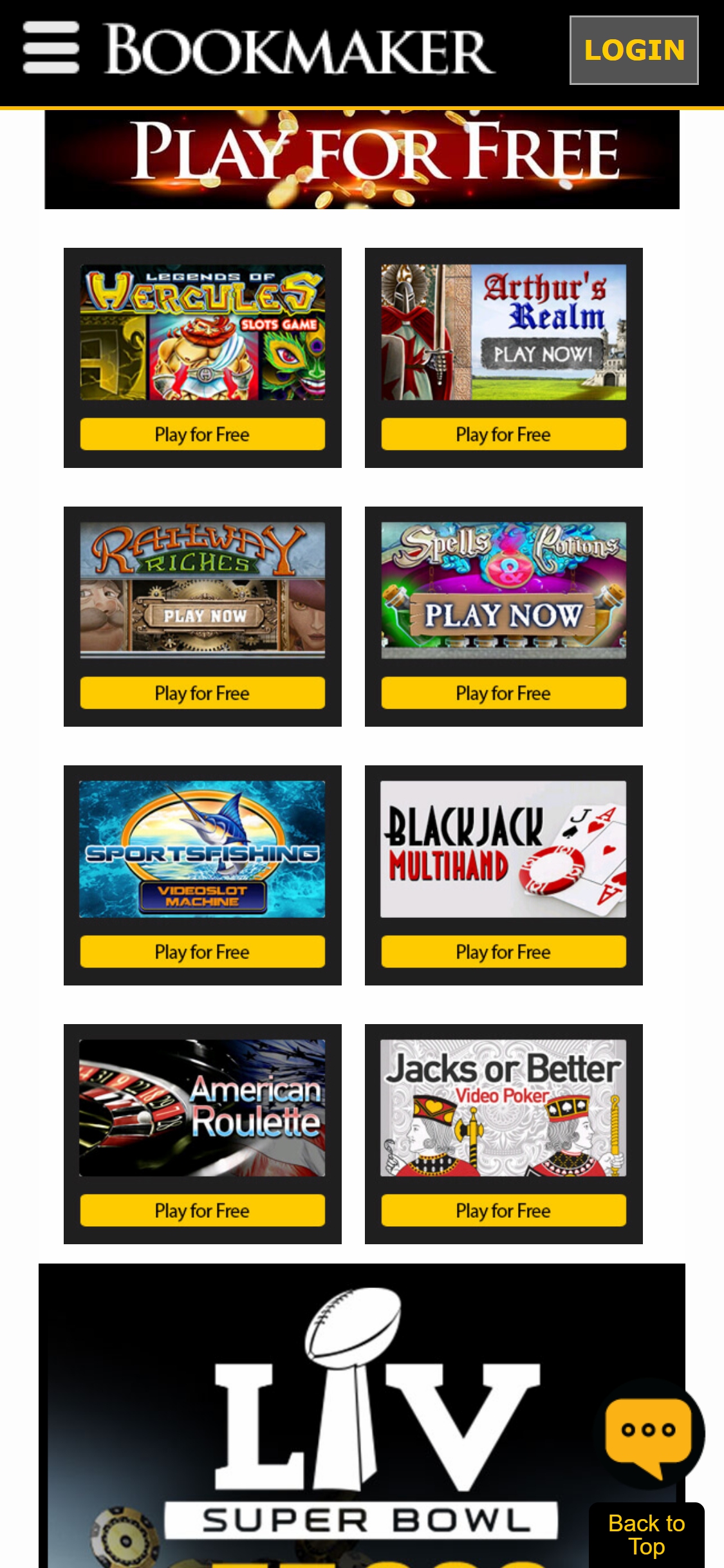 BookMaker Casino Mobile Games Review