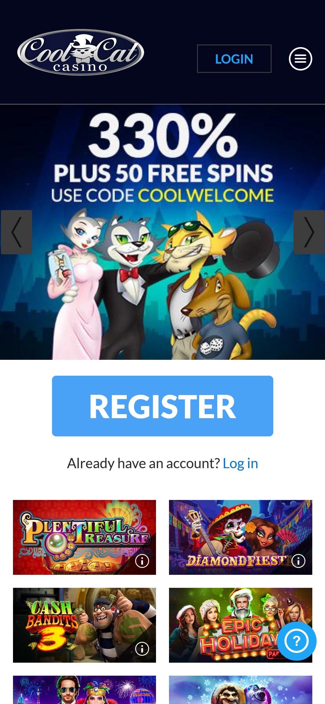 CoolCat Casino Mobile Review