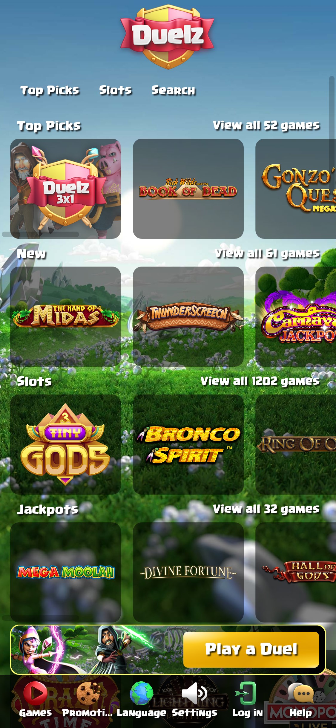 Duelz Casino Mobile Games Review