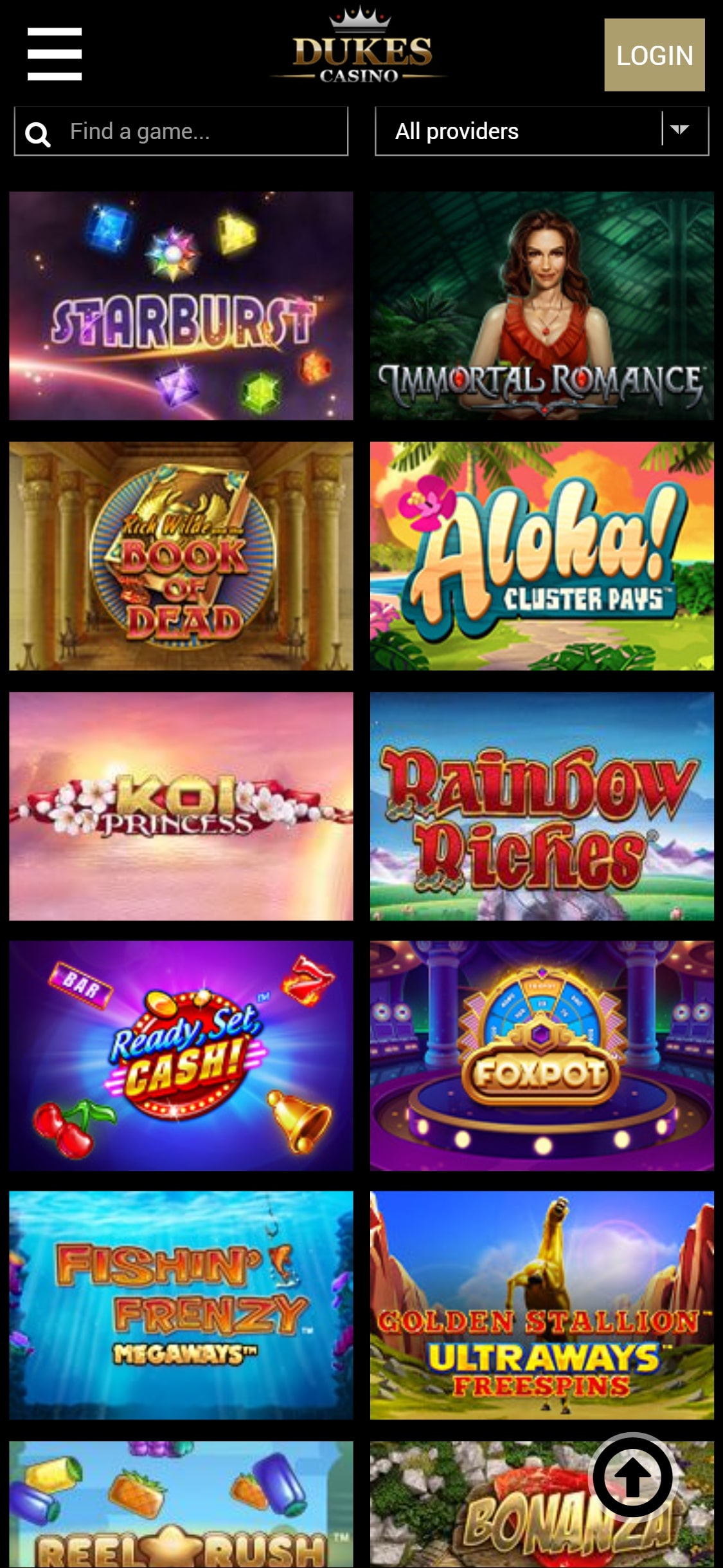 Dukes Casino Mobile Games Review