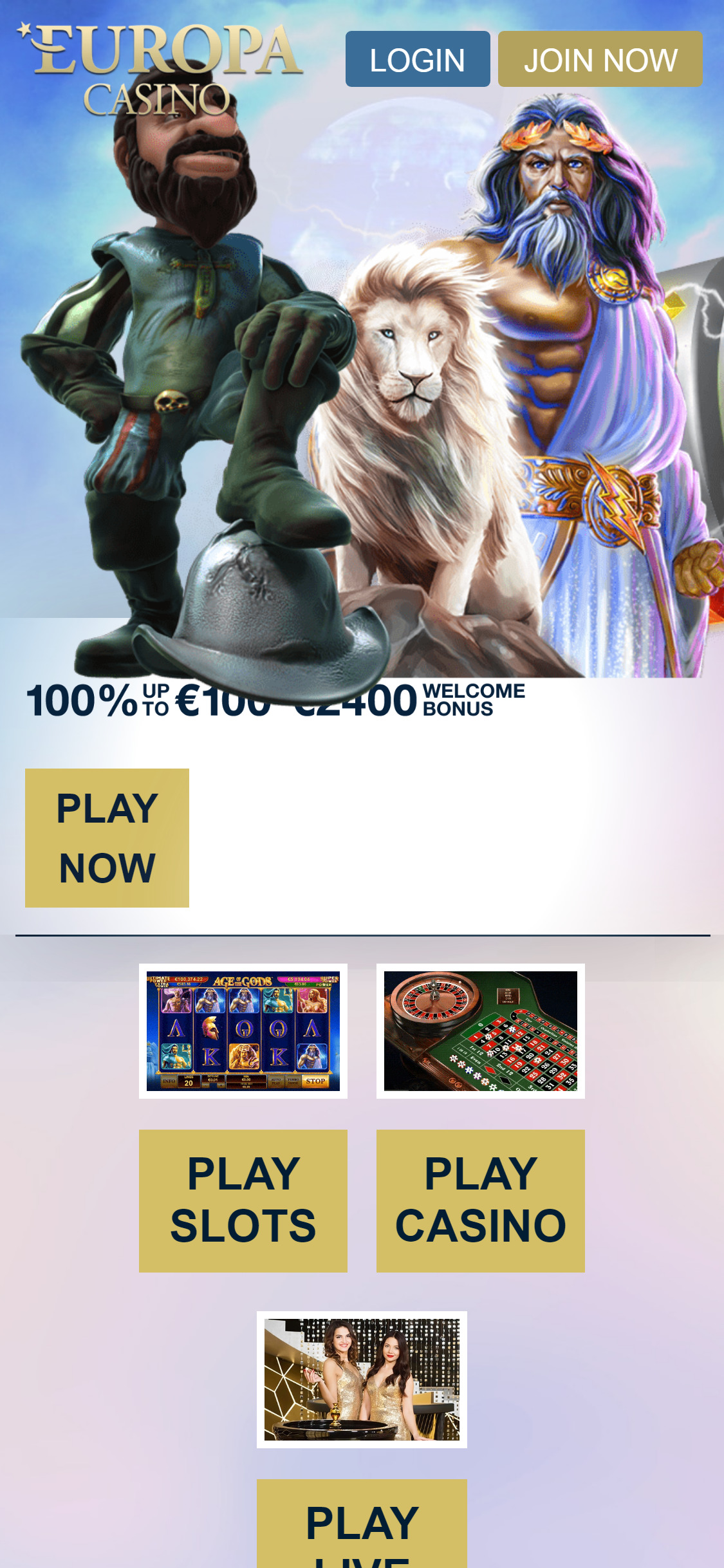 Europa Casino Mobile Review