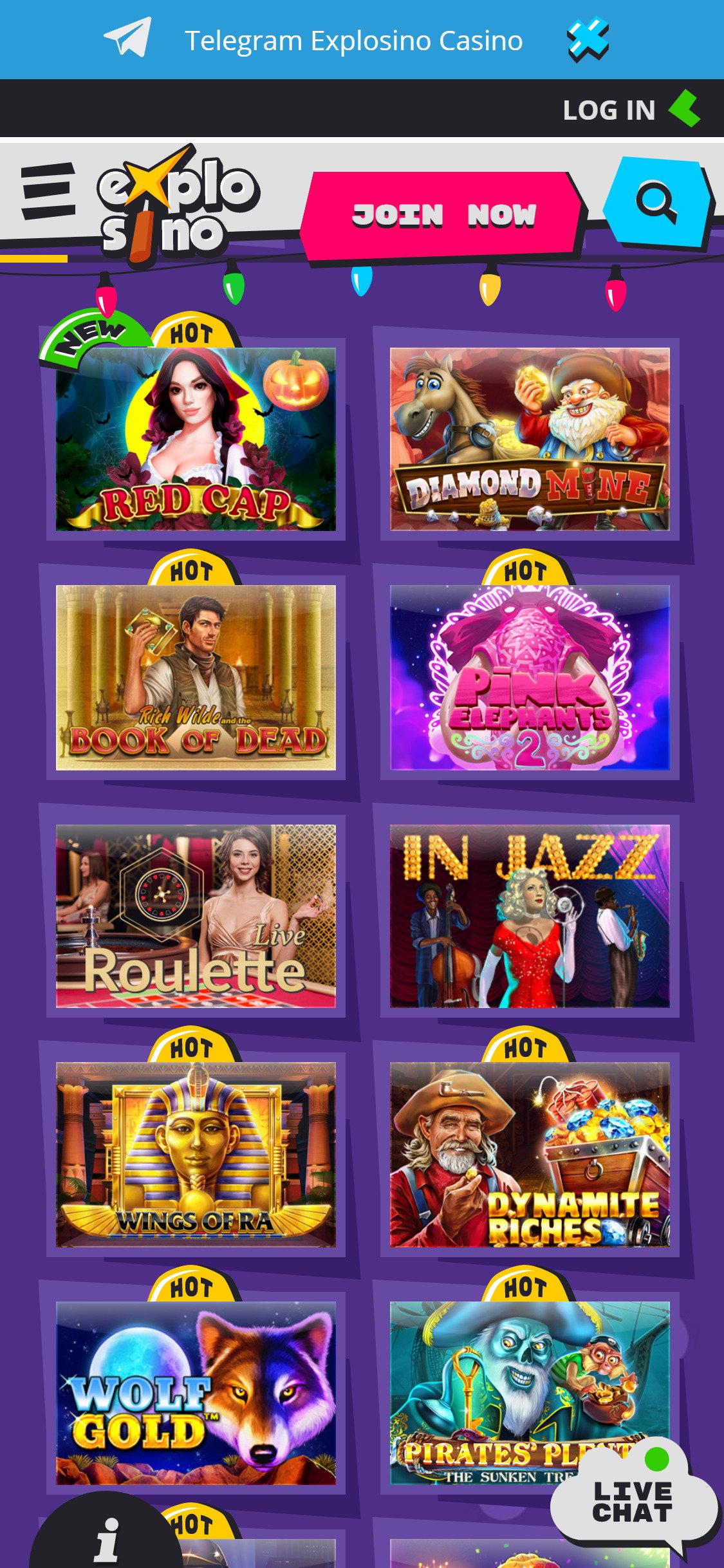 Explosino Casino Mobile Games Review