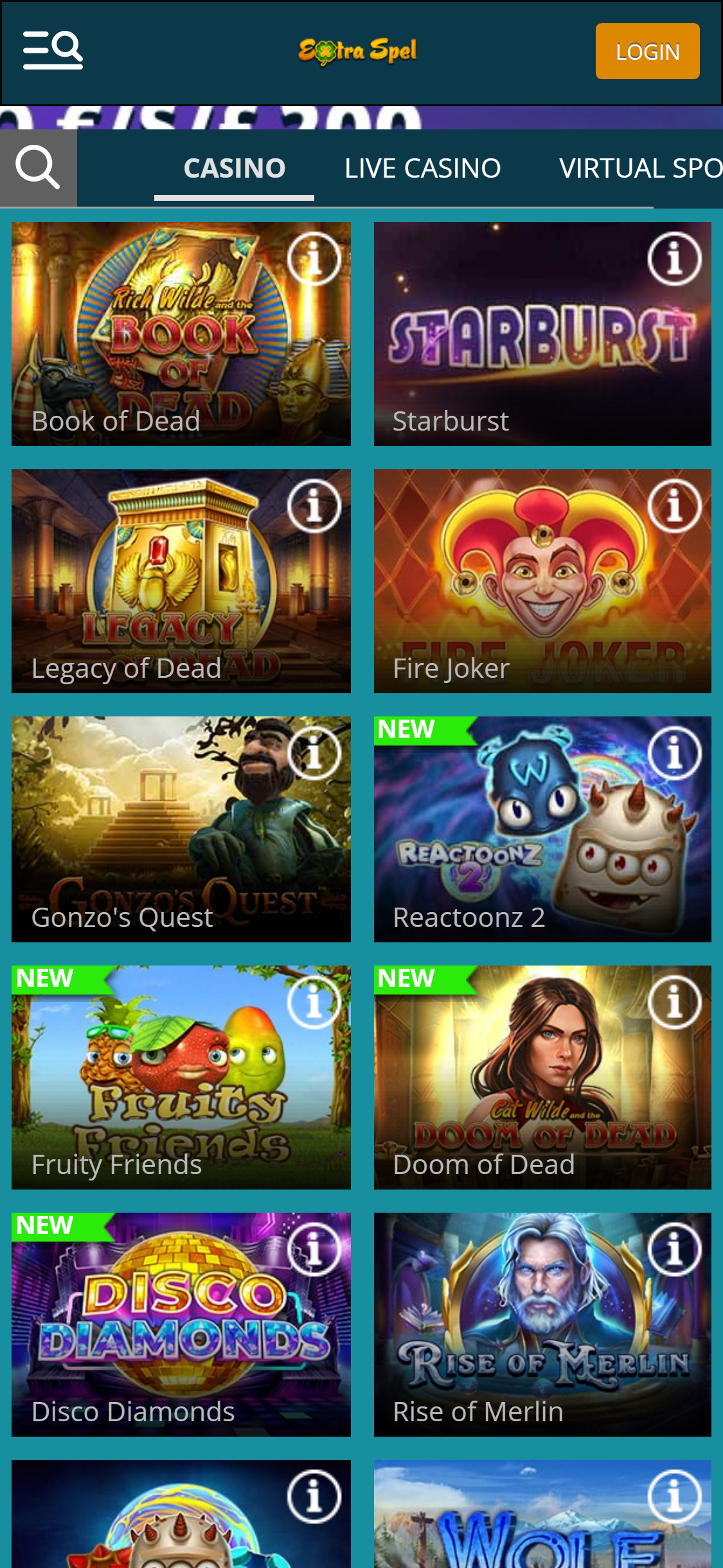 Extra Spel Casino Mobile Games Review