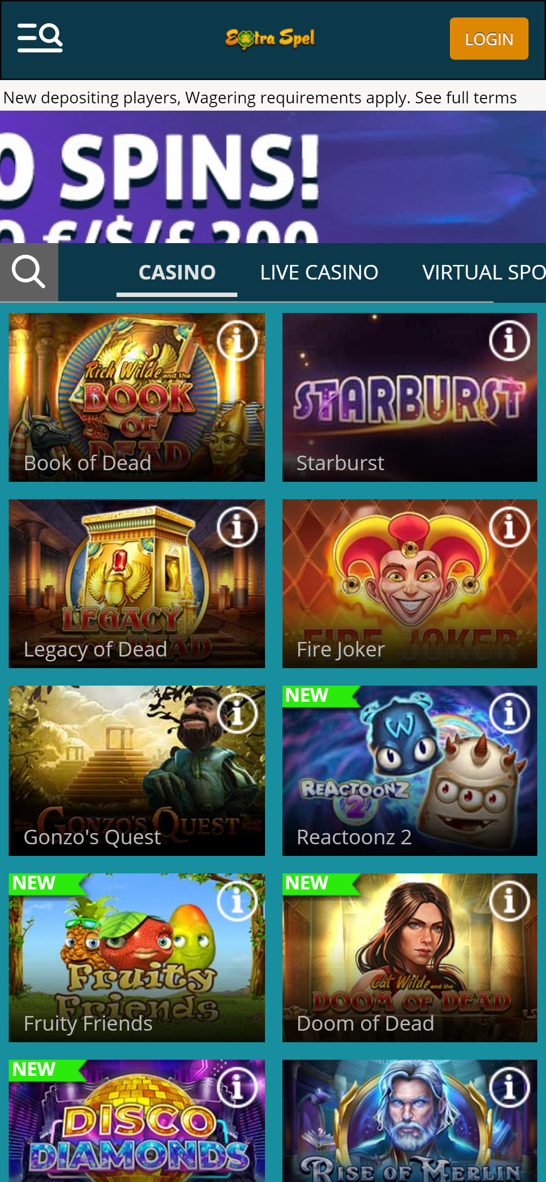 Extra Spel Casino Mobile Review