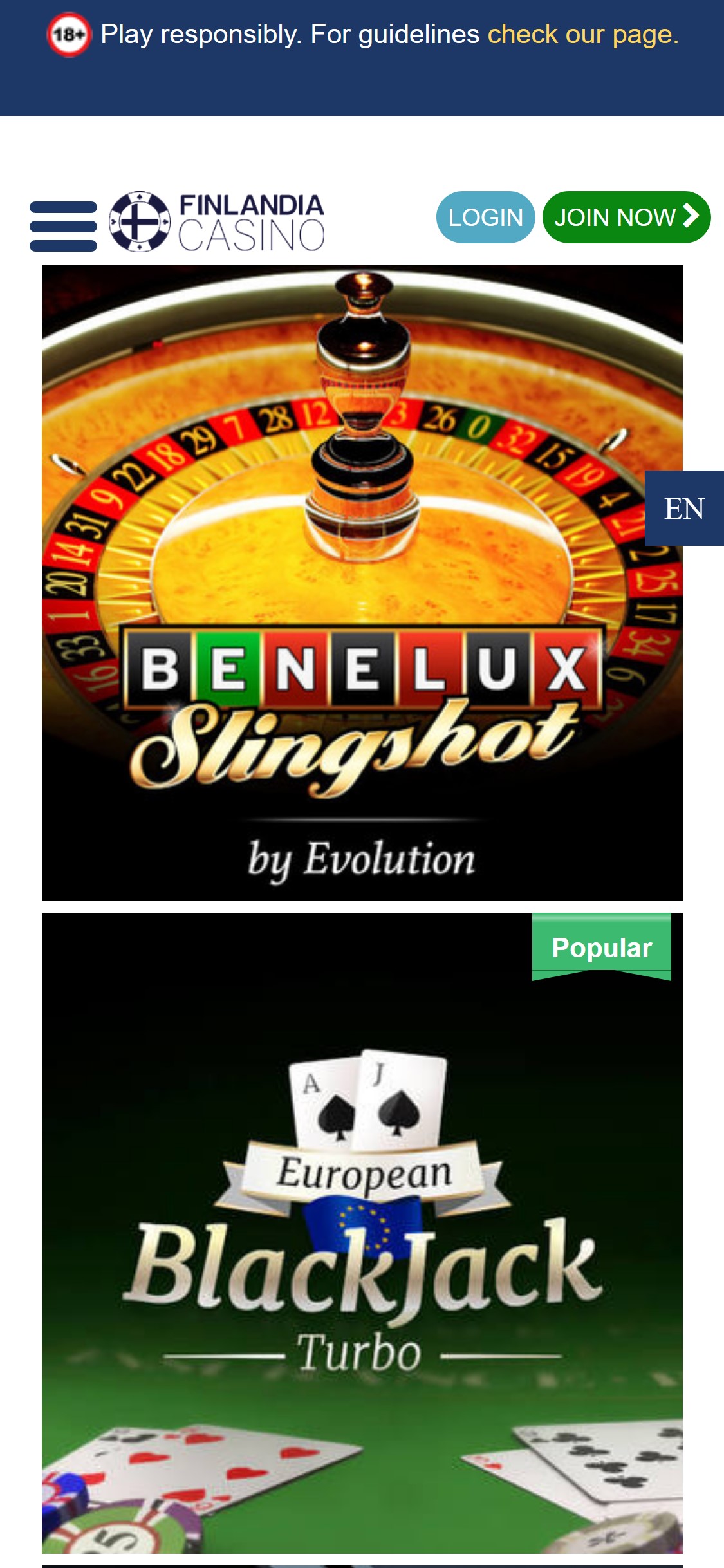 Finlandia Casino Mobile Live Dealer Games Review