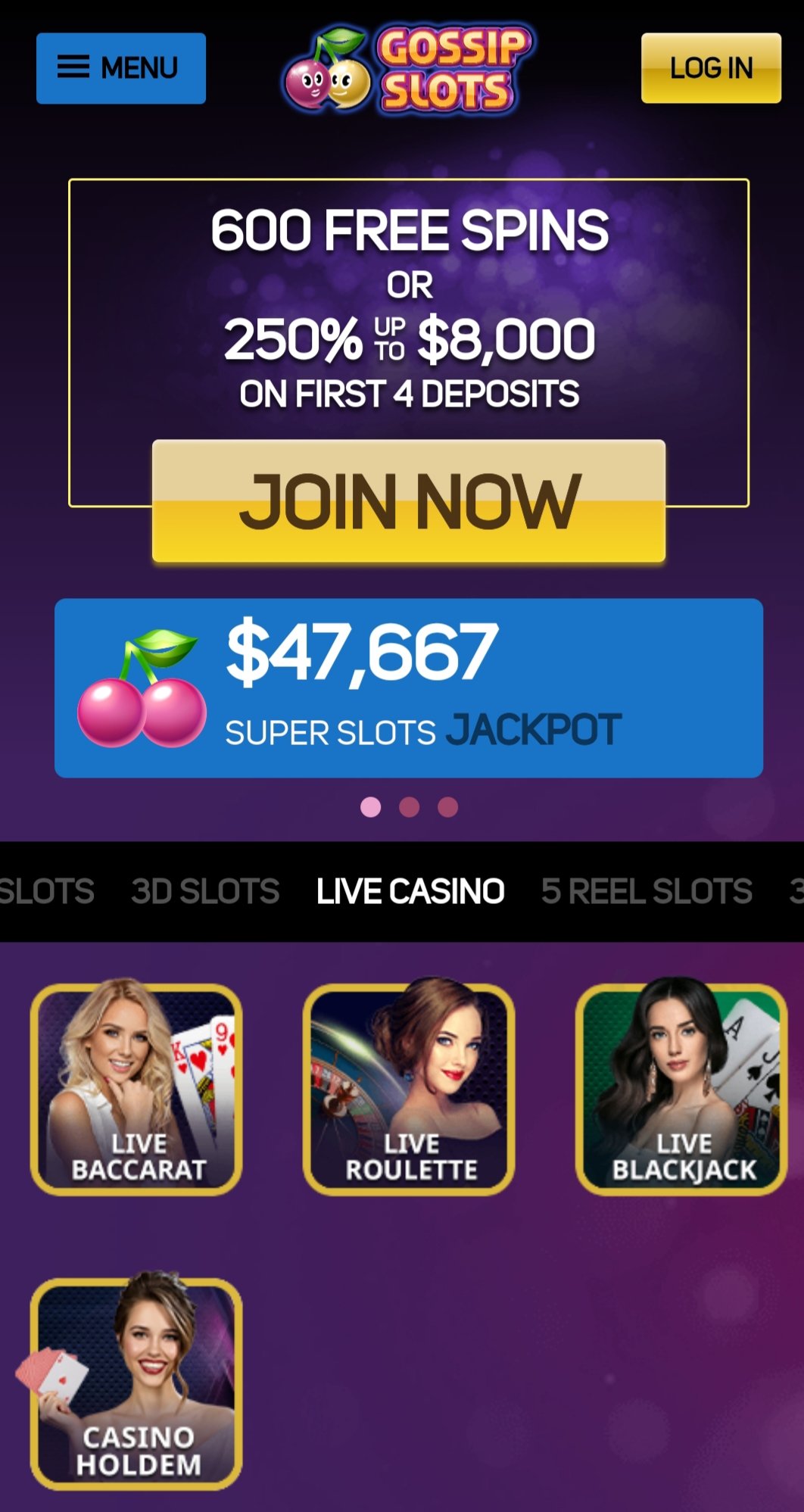 Gossip Slots Casino Mobile Live Dealer Games Review