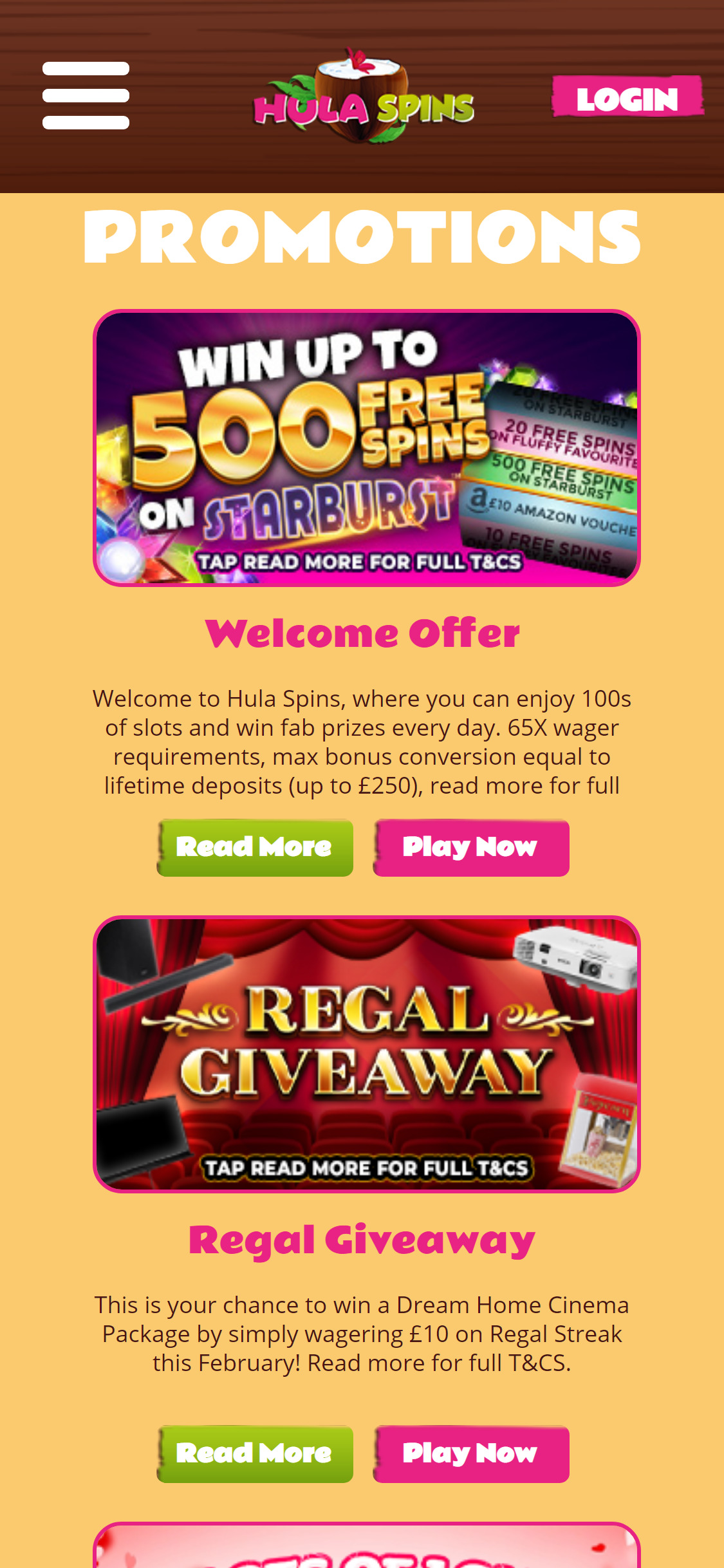 Hula Spins Casino Mobile No Deposit Bonus Review