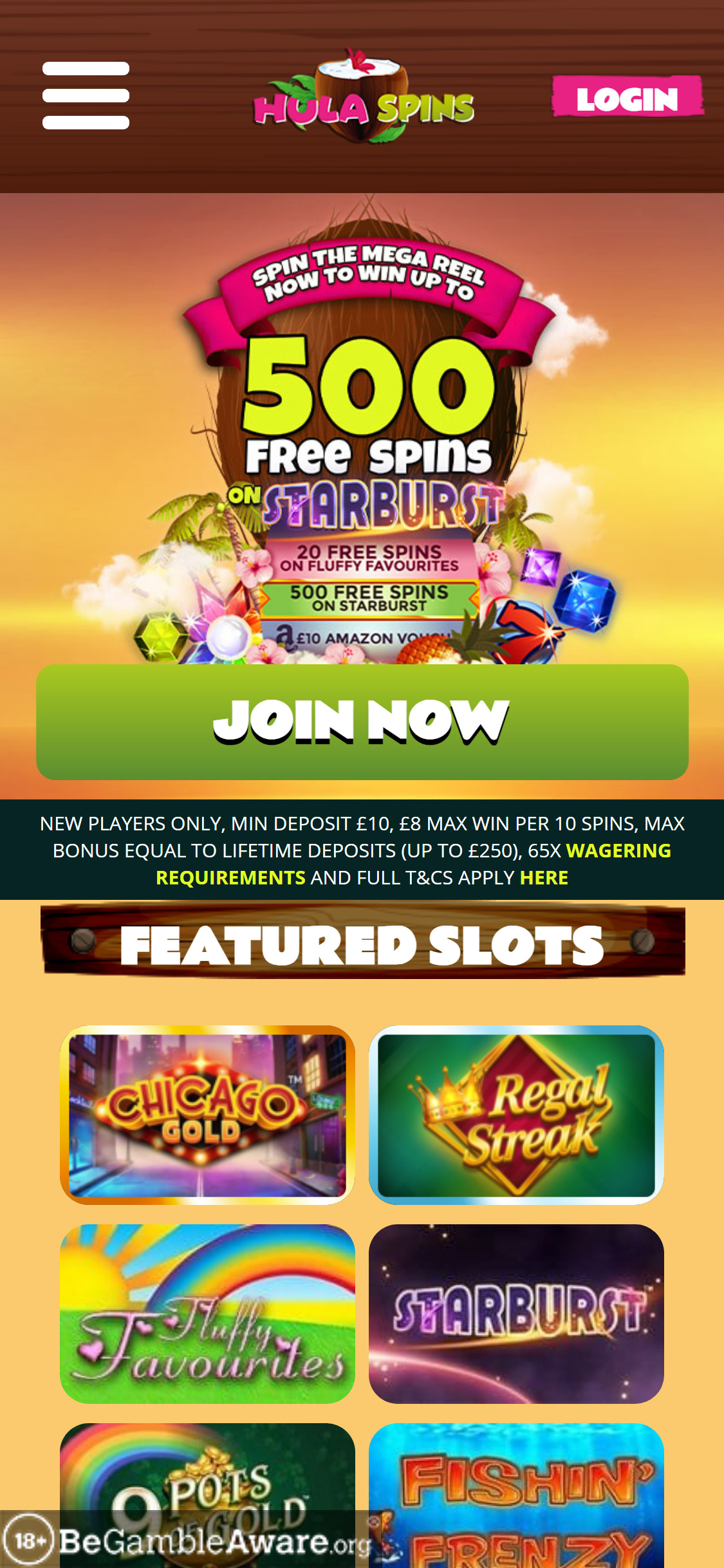 Hula Spins Casino Mobile Review