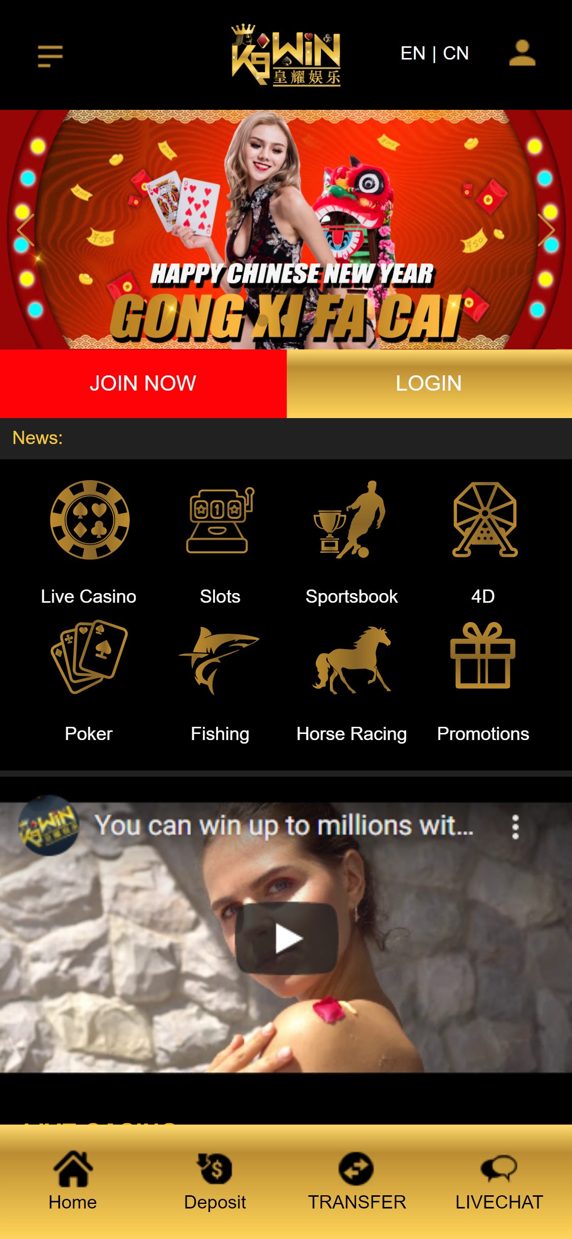K9WIN Online Casino Mobile Review