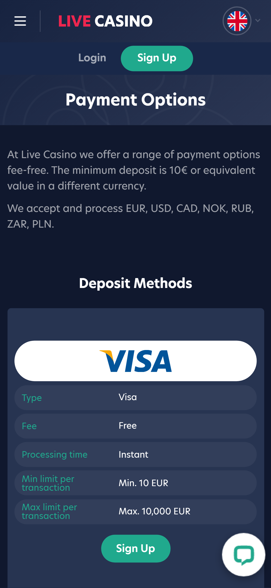 Live Casino Mobile Payment Methods Review