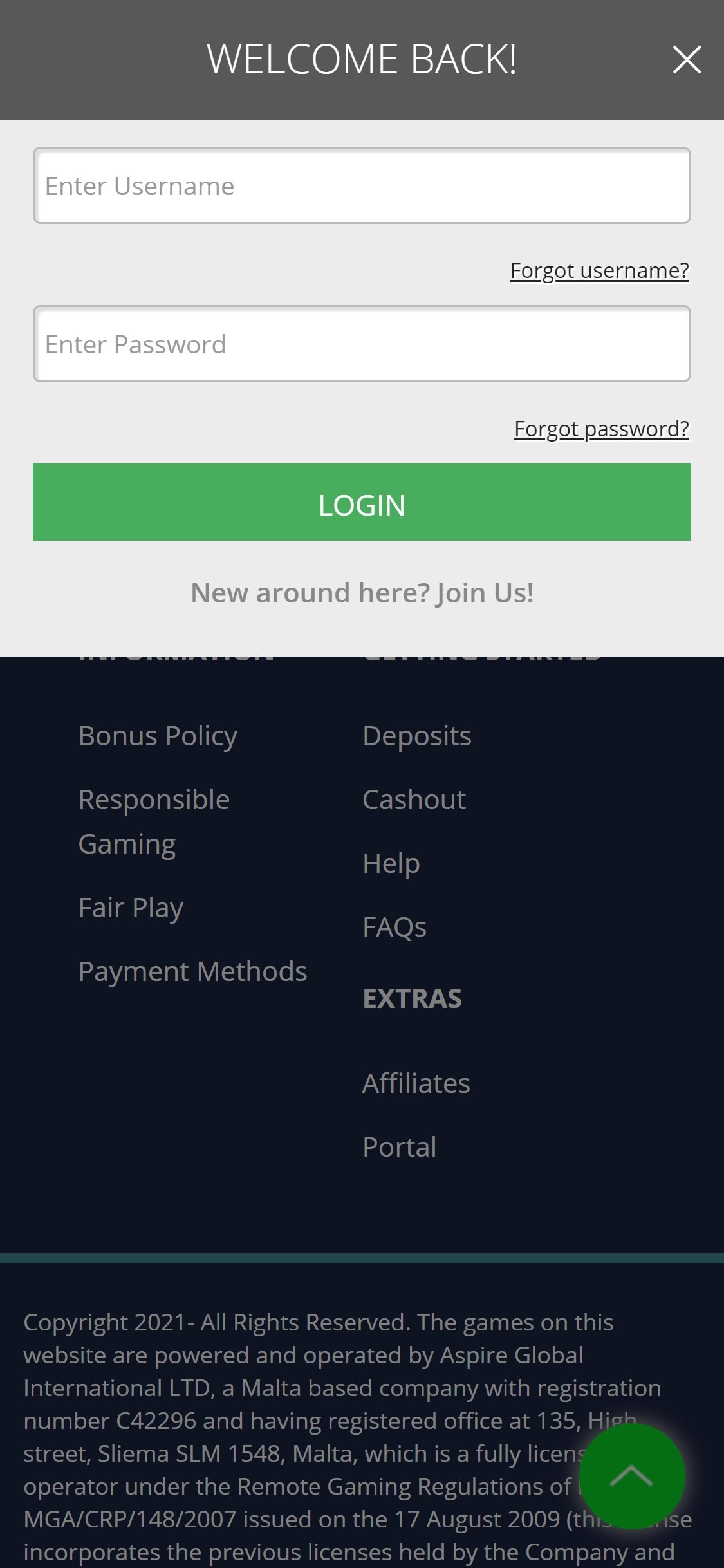 LuckLand Casino Mobile Login Review