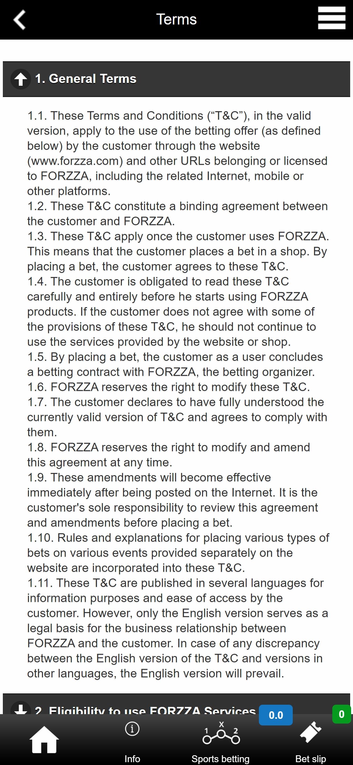 Forzza Casino Mobile Mobile Support Review