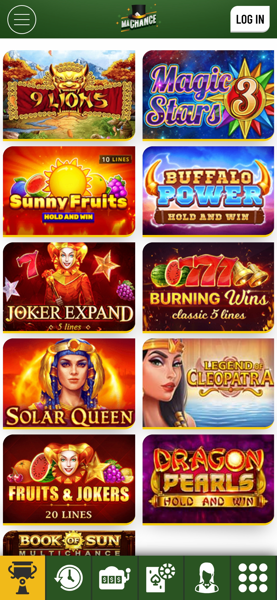 MaChance Casino Mobile Games Review
