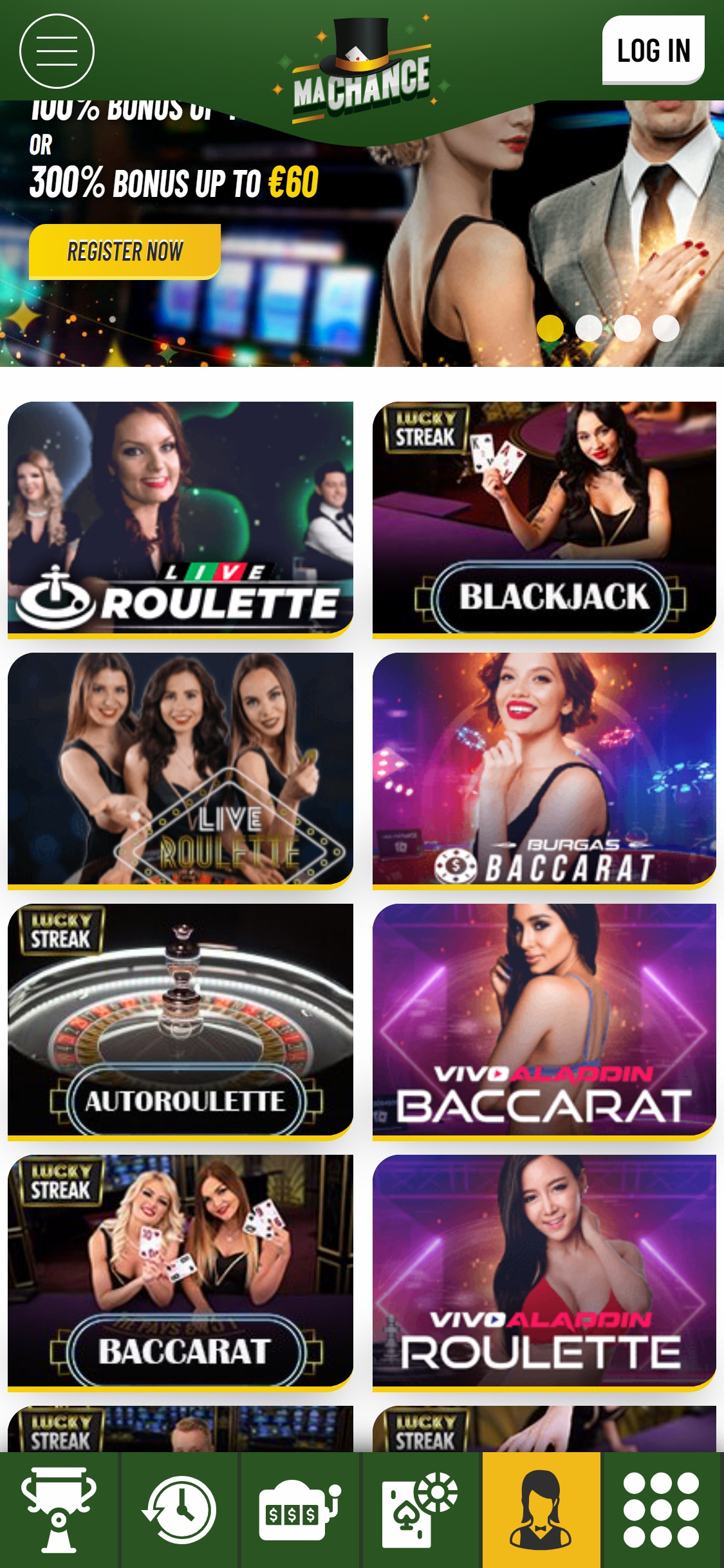 MaChance Casino Mobile Live Dealer Games Review
