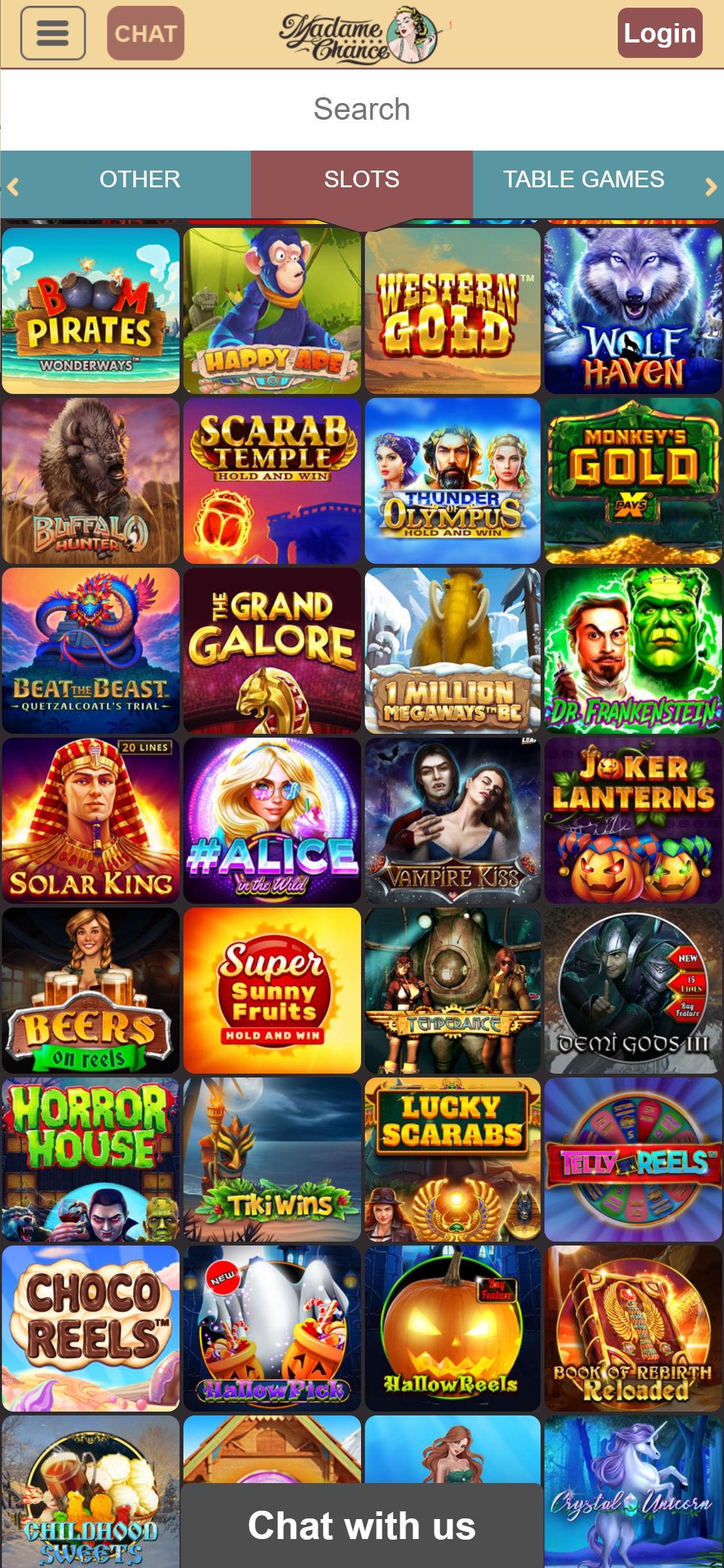 Madame Chance Casino Mobile Games Review