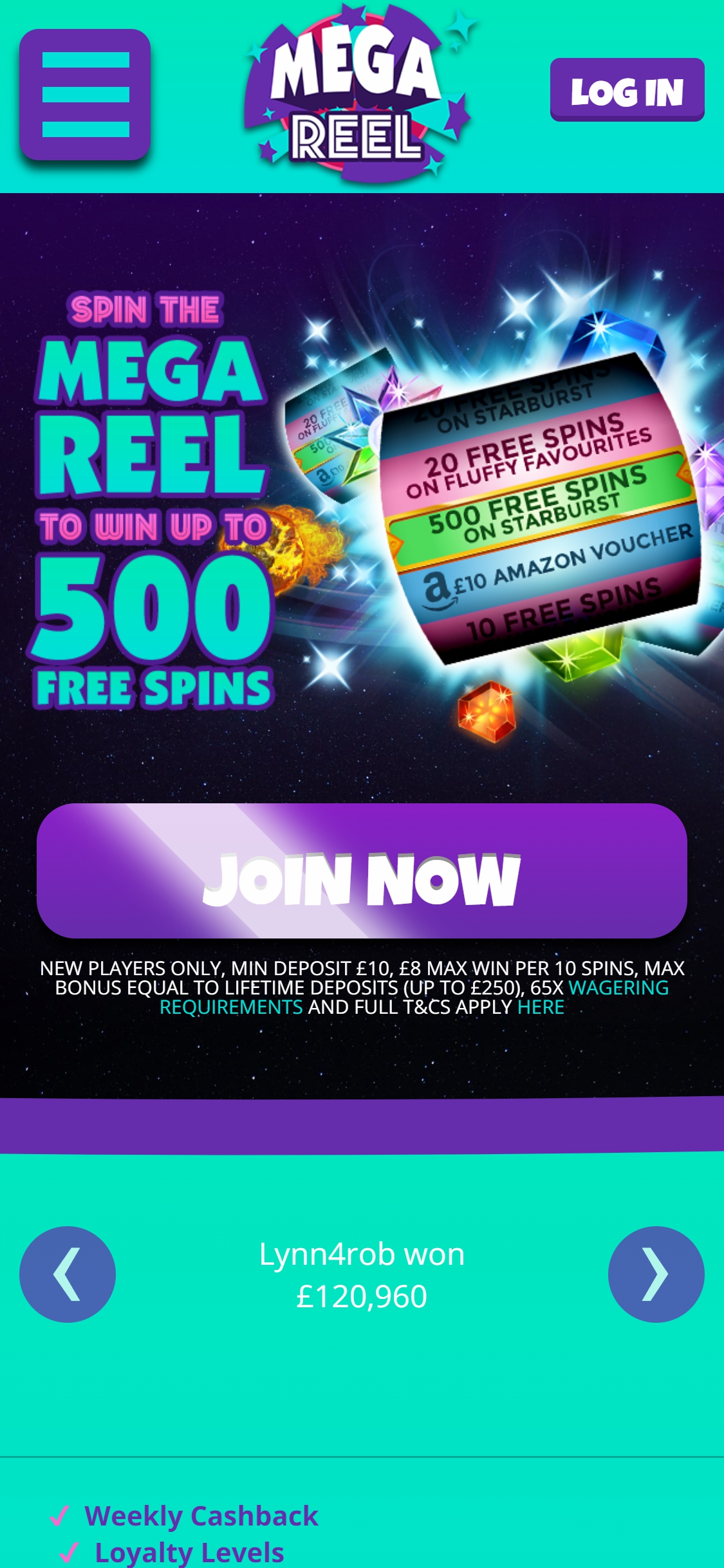 Mega Reel Casino Mobile Review