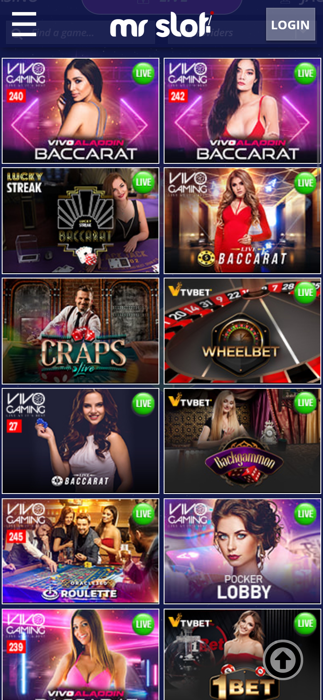 MrSlot Casino Mobile Live Dealer Games Review