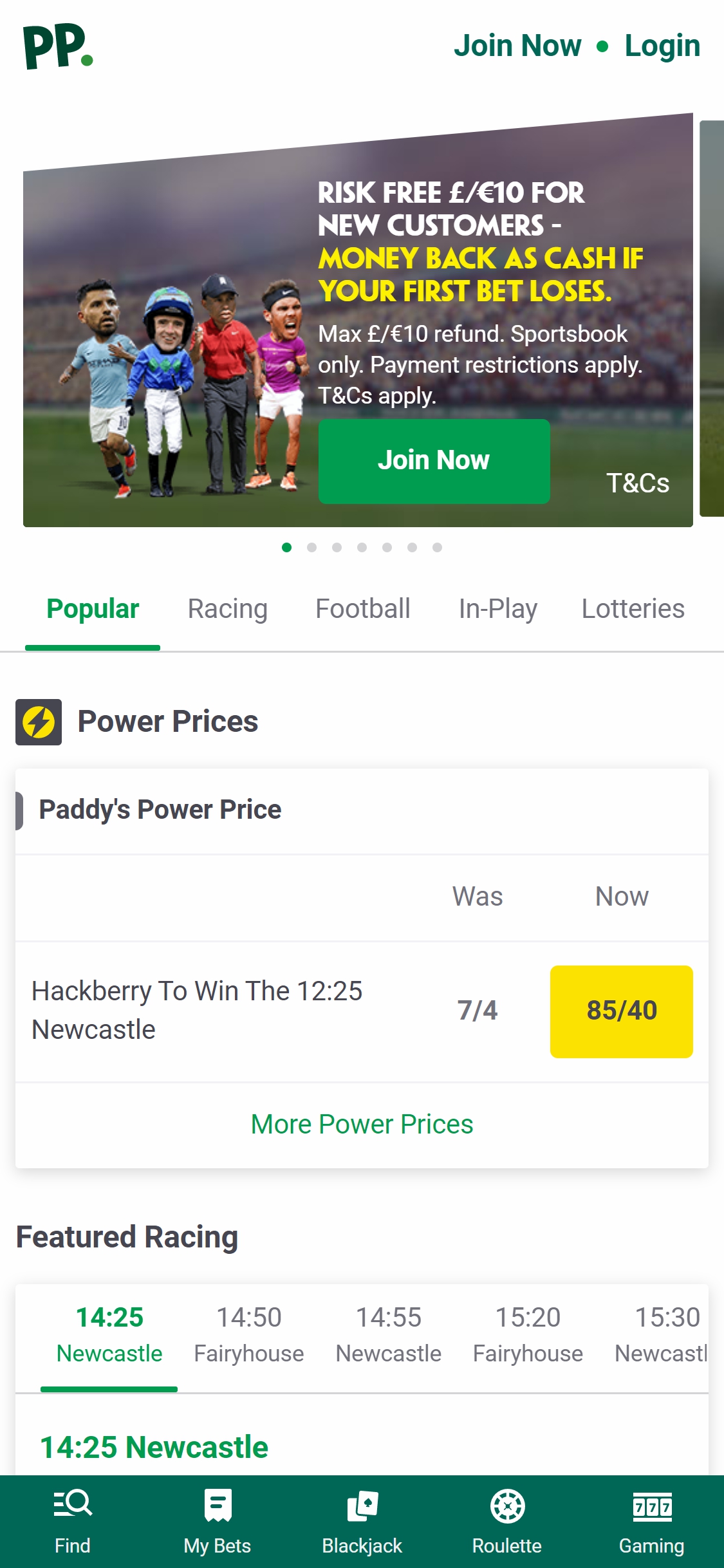 Paddy Power Casino Mobile Review