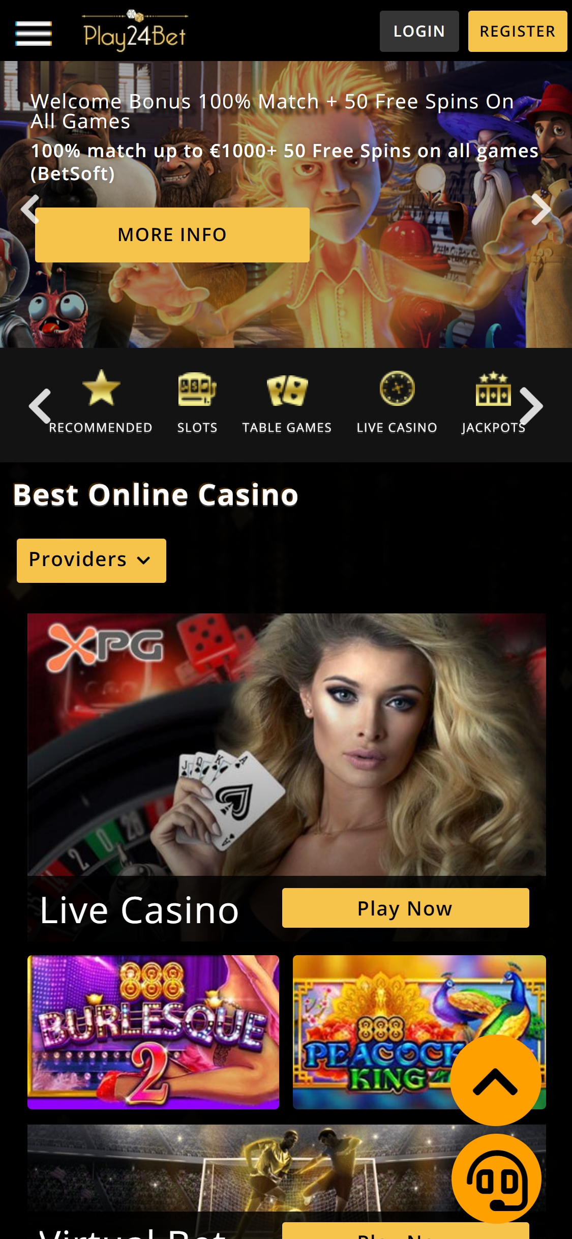 Play 24 Bet Casino Mobile Review