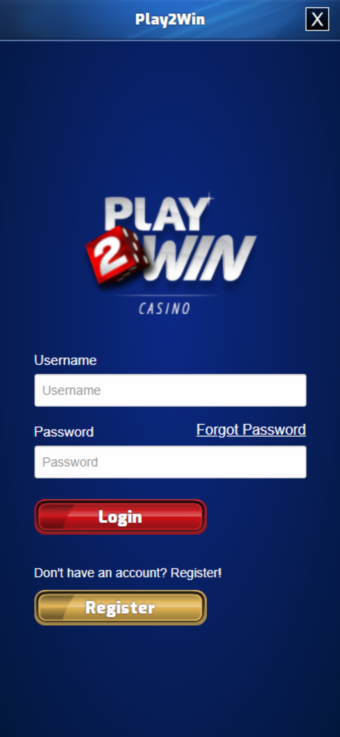 Play2Win Casino Mobile Login Review