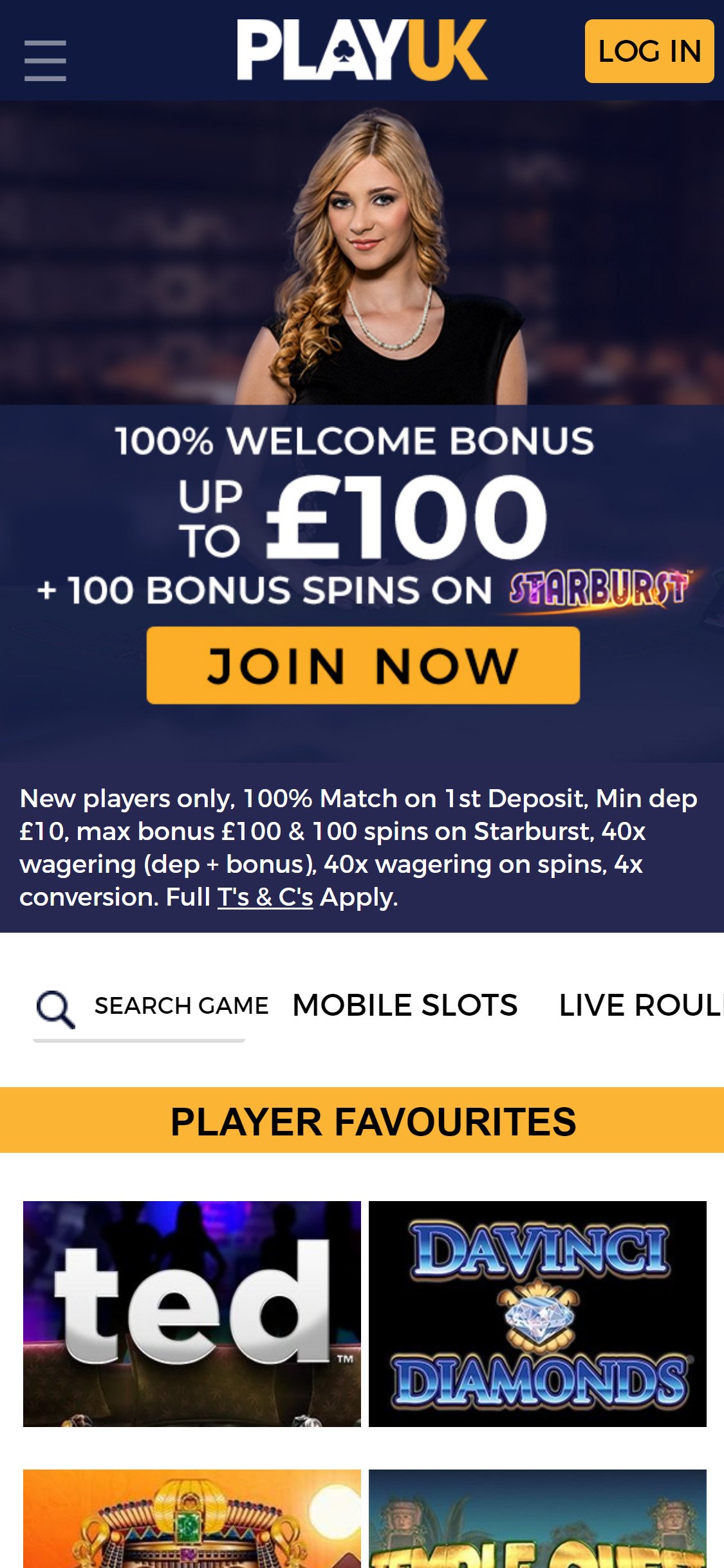 Play UK Casino Mobile Review