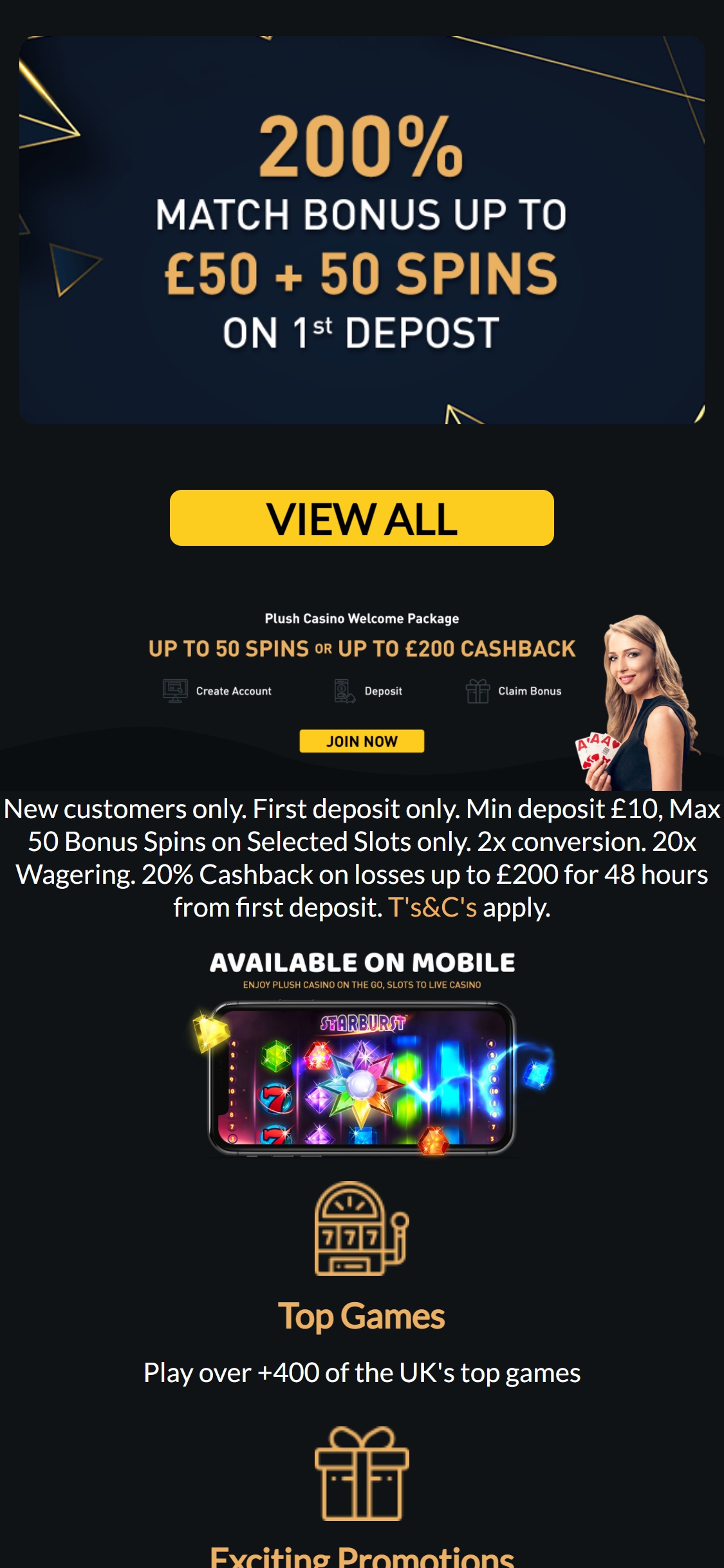 Plush Casino Mobile No Deposit Bonus Review