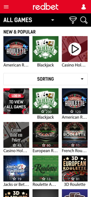 Red Bet Casino Mobile Games Review