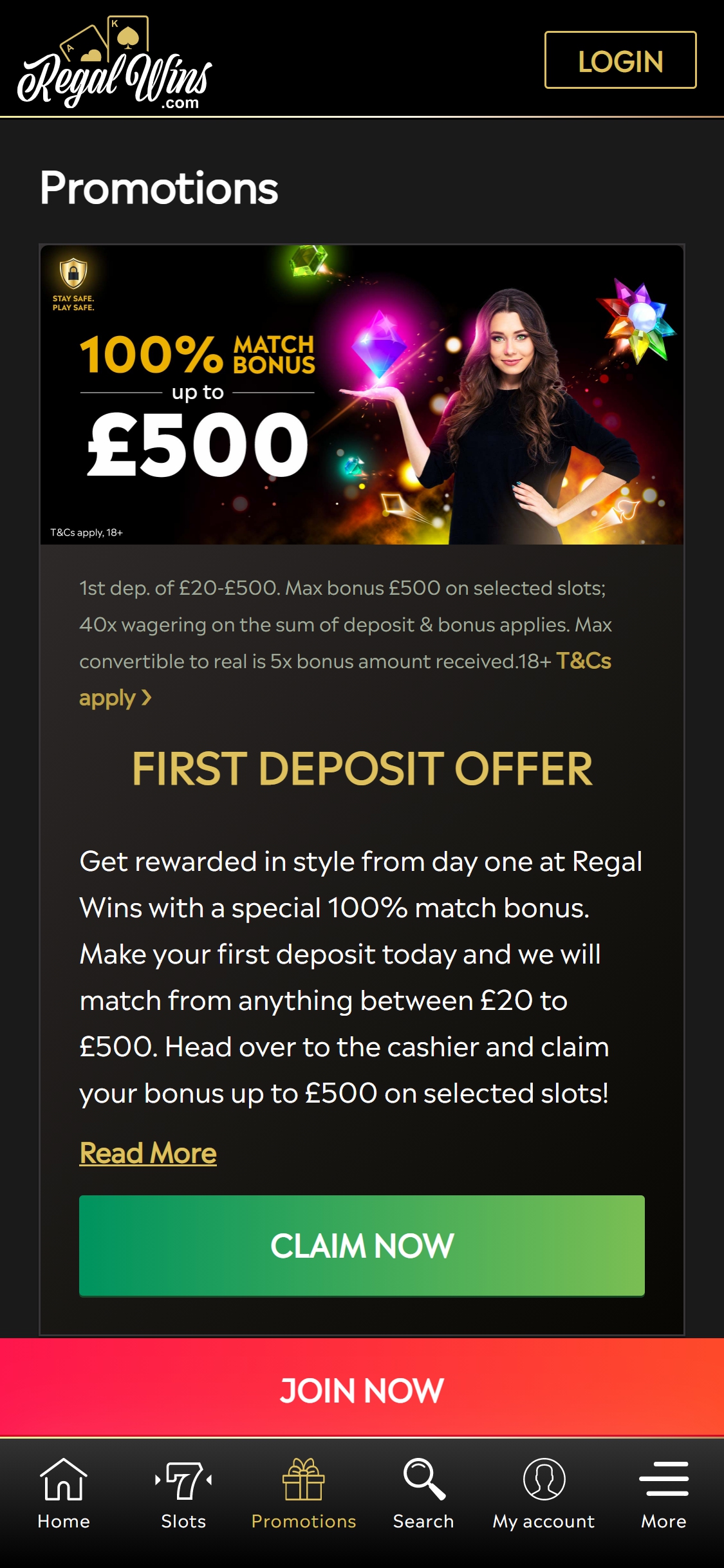 Regal Wins Casino Mobile No Deposit Bonus Review
