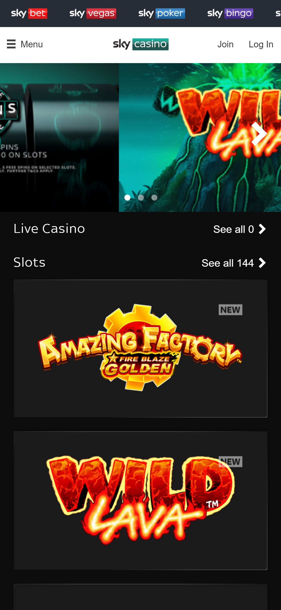 Sky Casino Mobile Review
