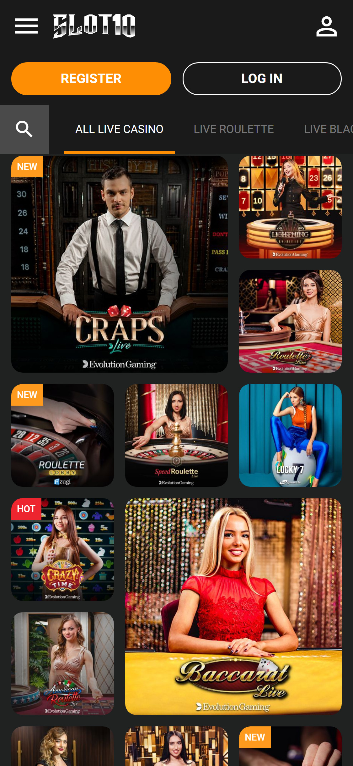 Slot 10 Casino Mobile Live Dealer Games Review