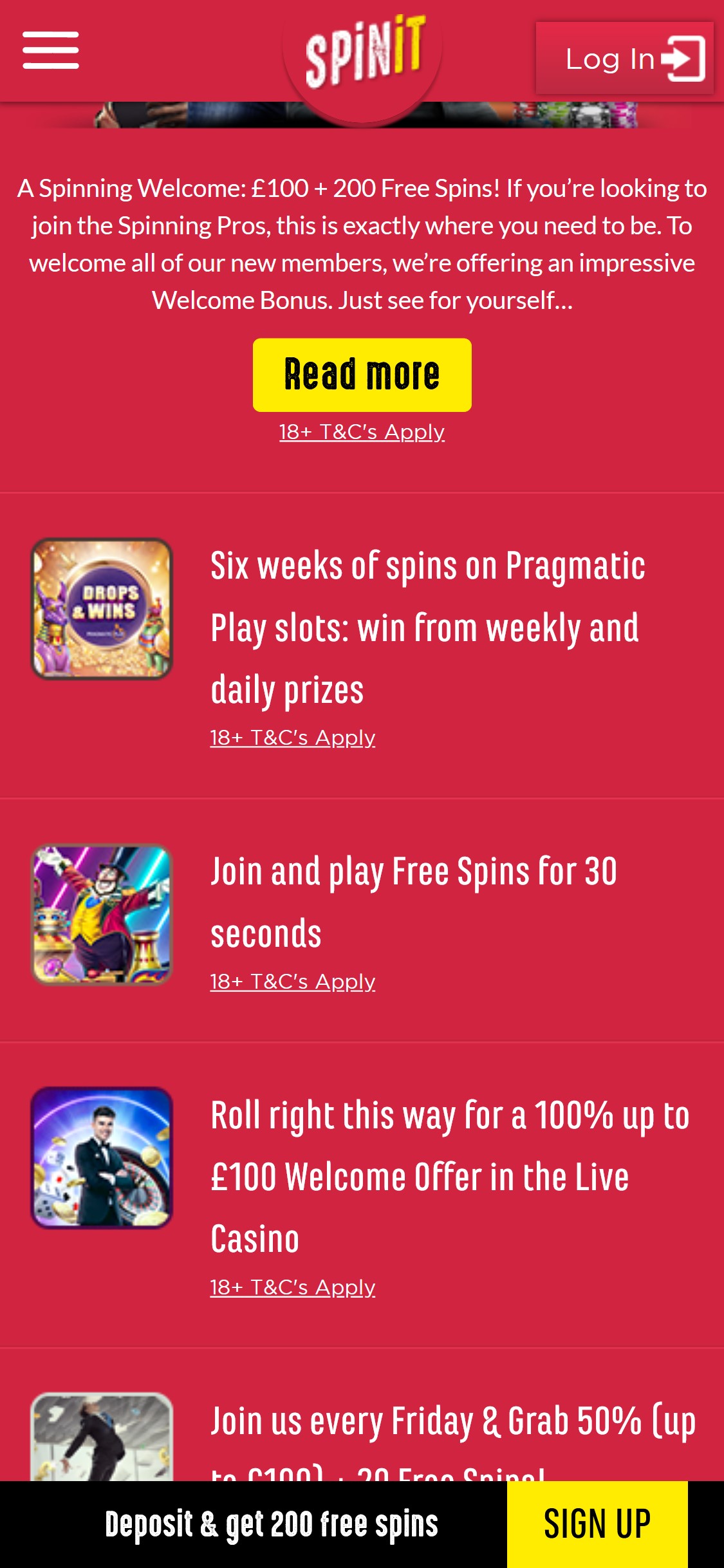 SpinIt Casino Mobile No Deposit Bonus Review