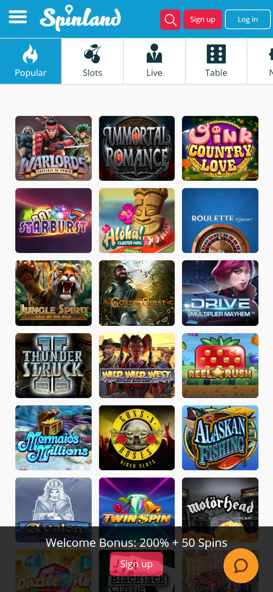 Spinland Casino Mobile Games Review