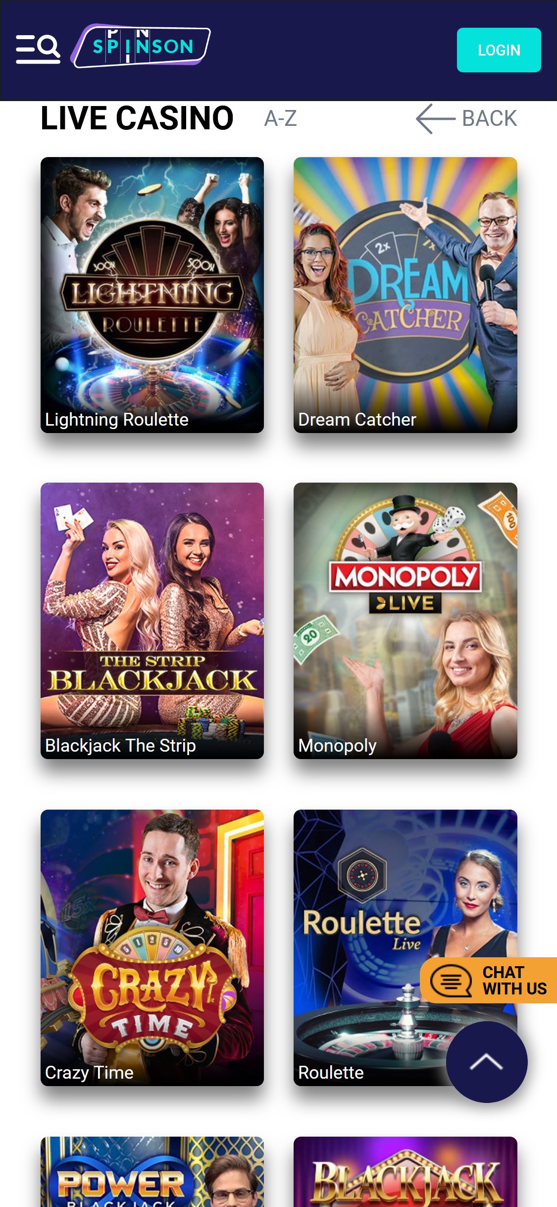 Spinson Casino Mobile Live Dealer Games Review