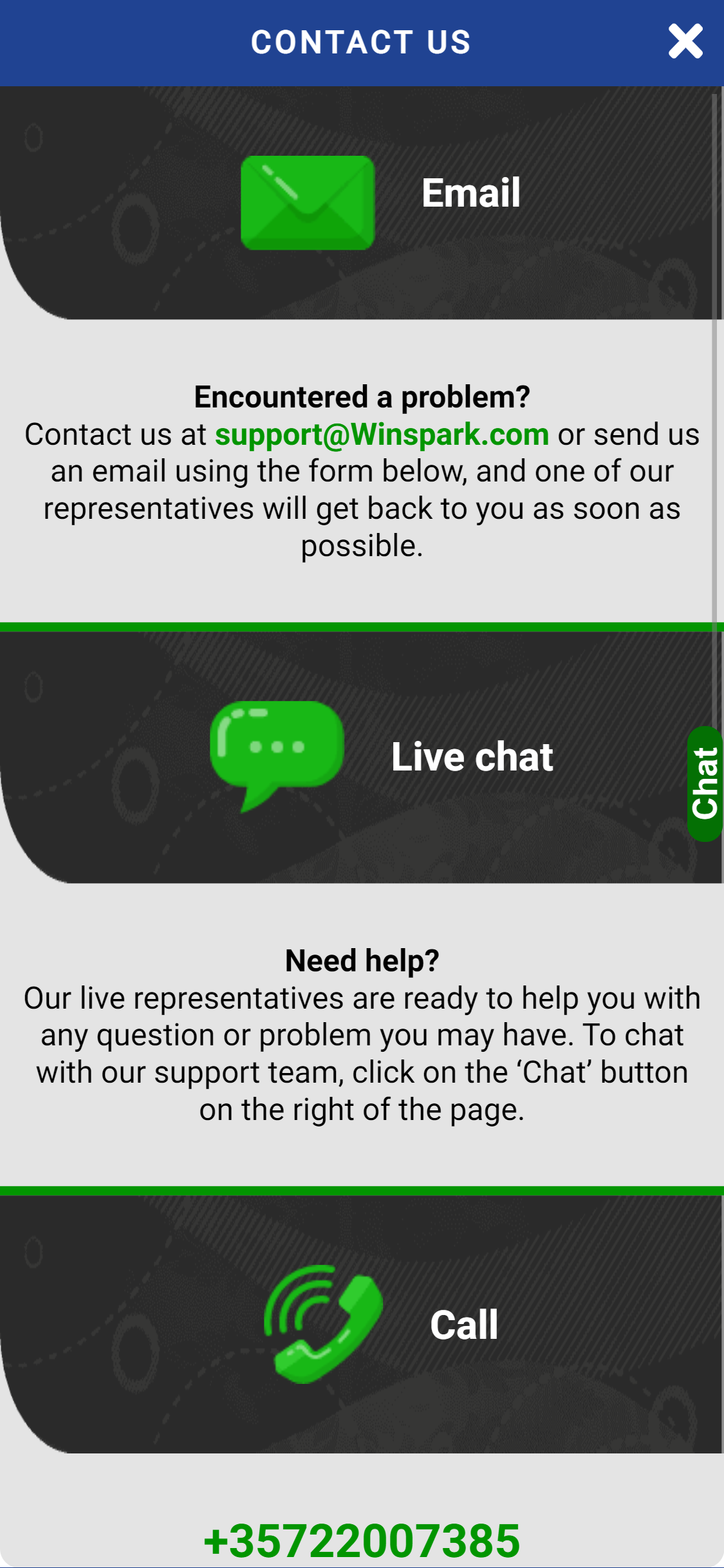 Winspark Mobile Support Review