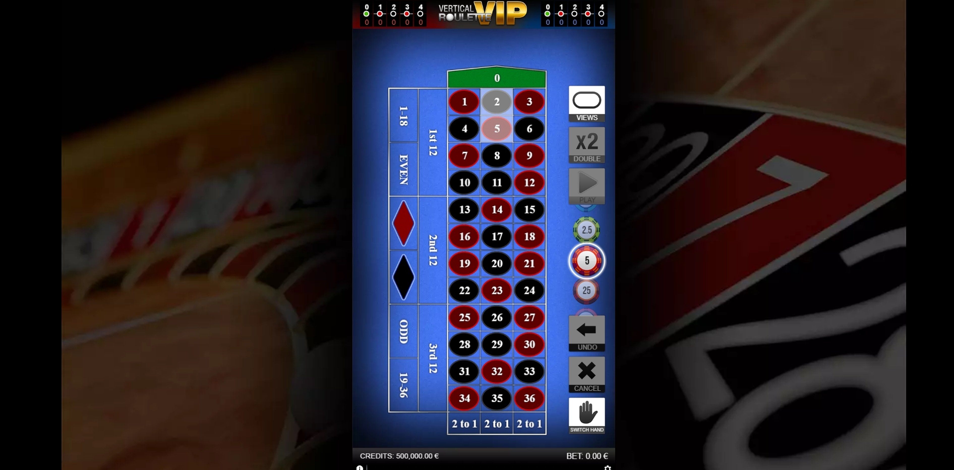 Reels in Vertical Roulette VIP Slot Game by GAMING1