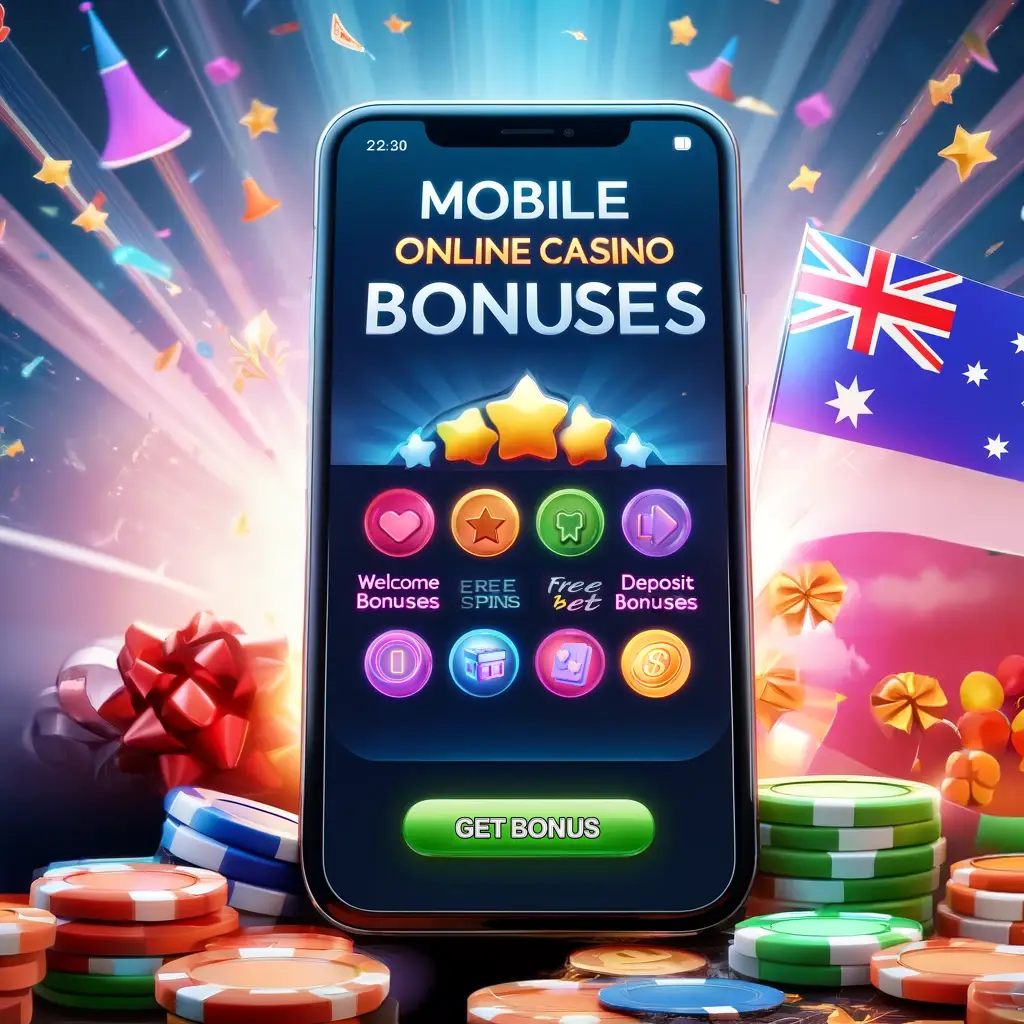 Smartphone shows australian online mobile casino no deposit bonus codes