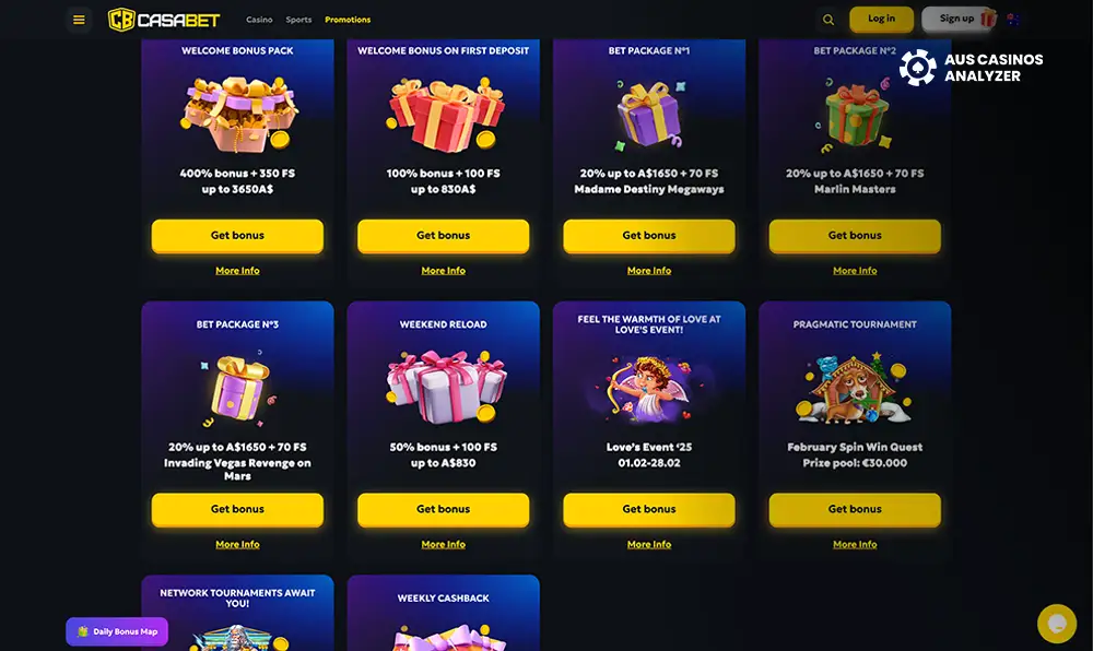 CasaBet No Deposit Bonus Australia  