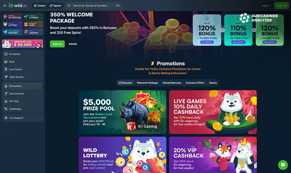 wild.io no deposit bonus Australia  