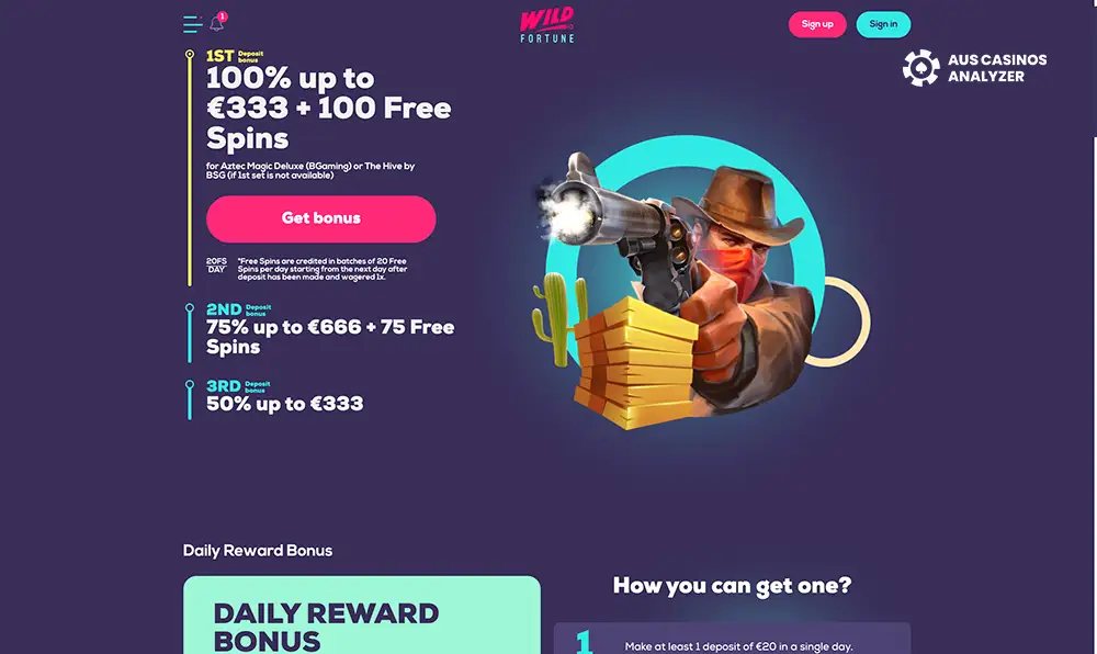 wild fortune casino no deposit bonus Australia  