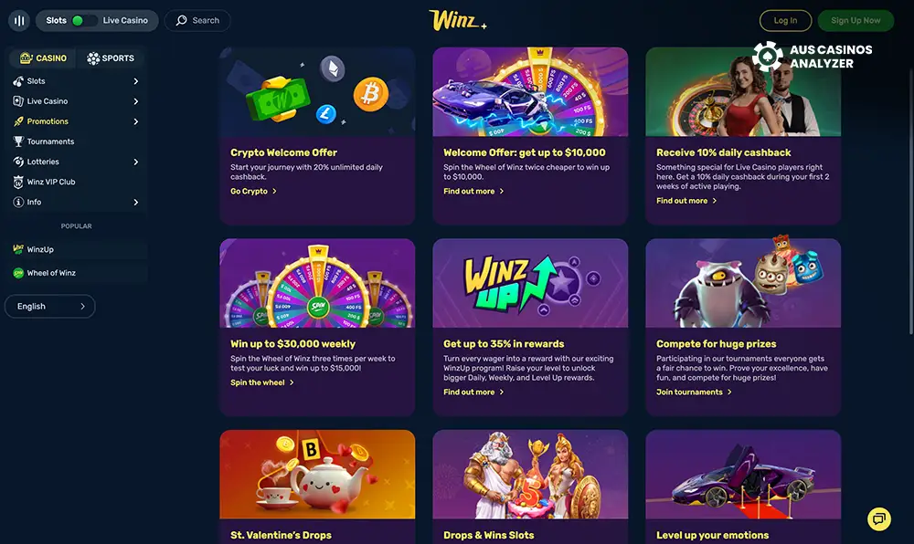 winz.io promo codes Australia