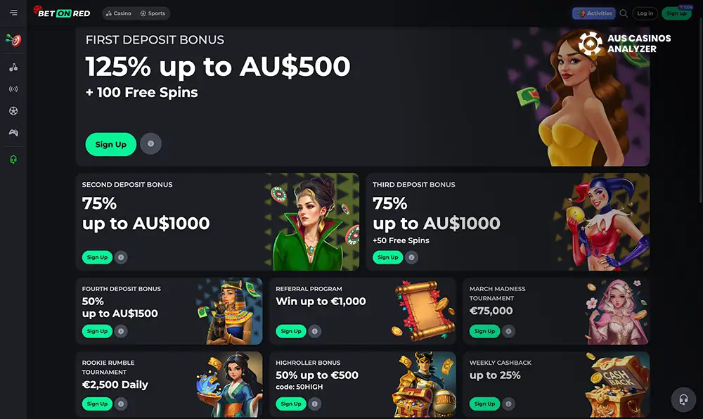 Betonred Casino promo codes for Aussies