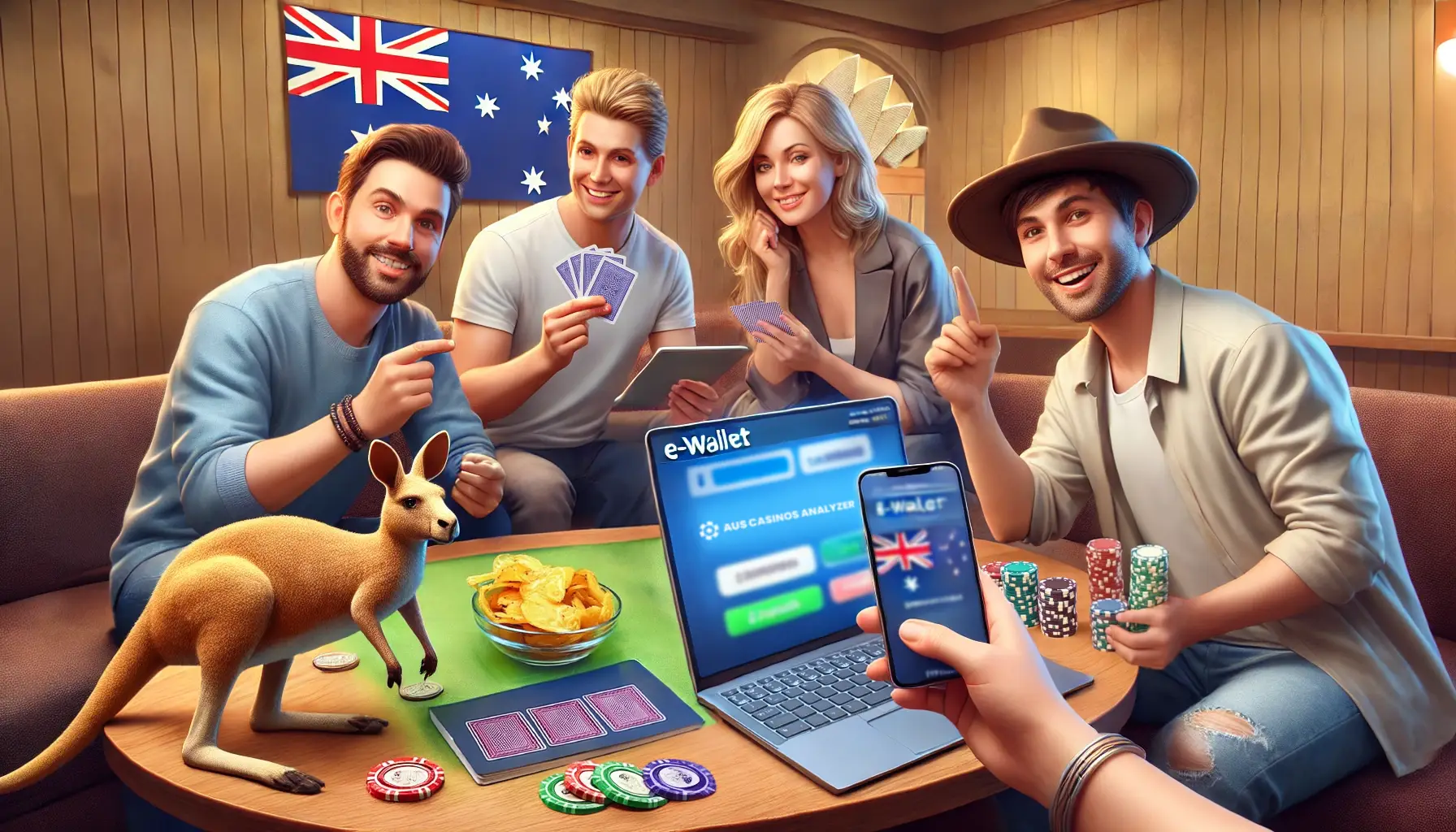 Aussie friends enjoying Skrill casinos online