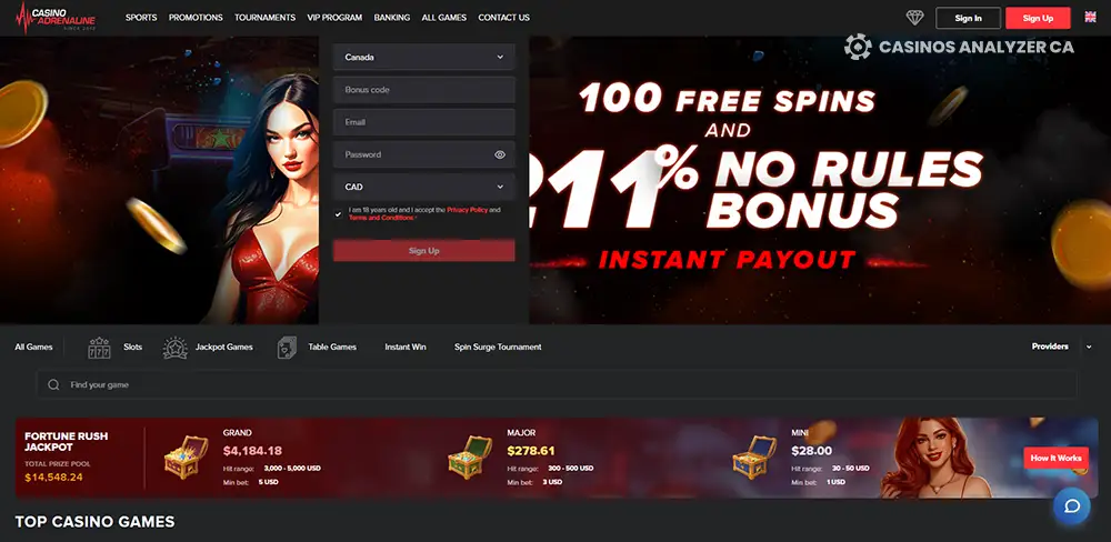 Casino Adrenaline after claiming casino adrenaline no deposit bonus